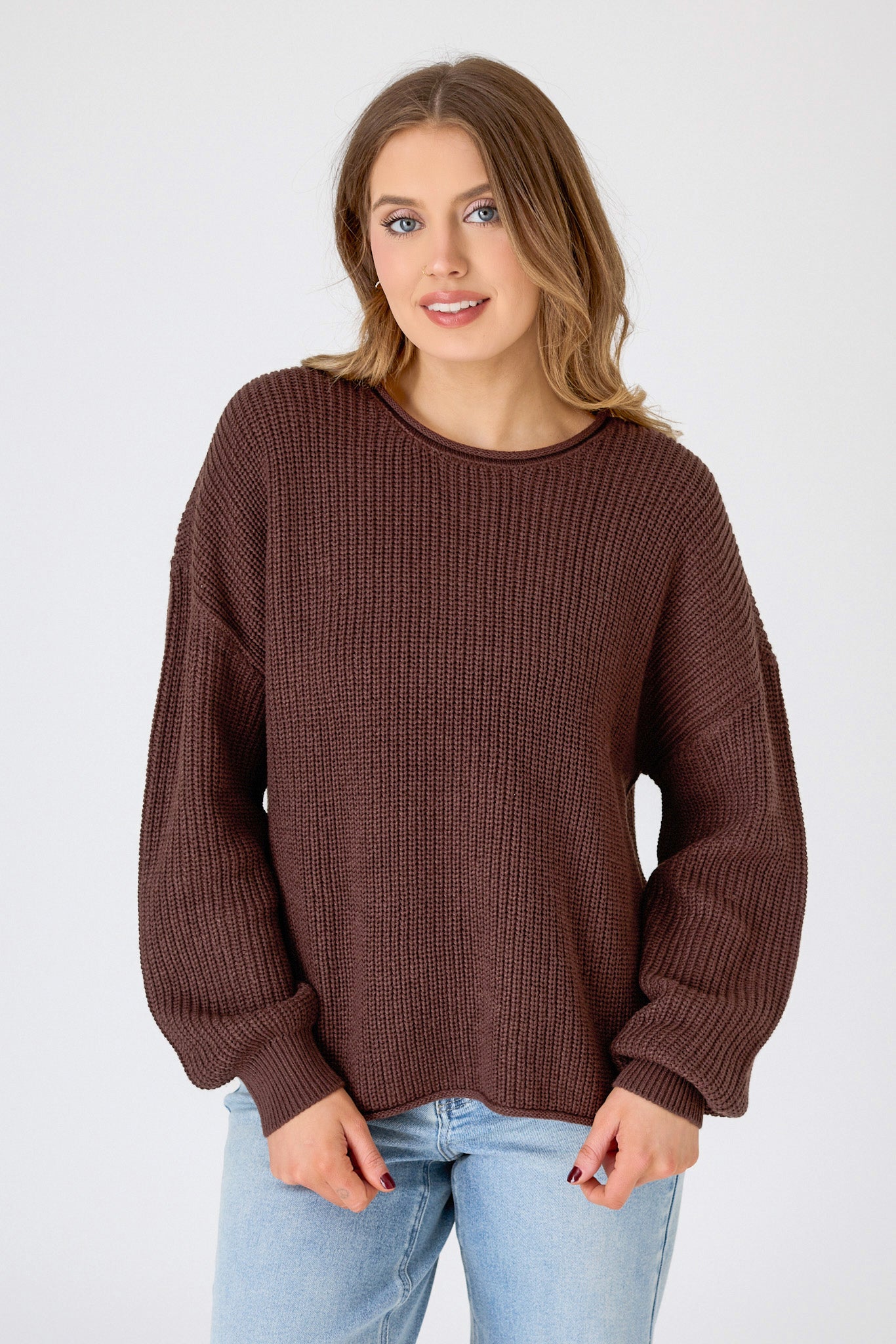 Roll-Neck Long-Sleeve Sweater