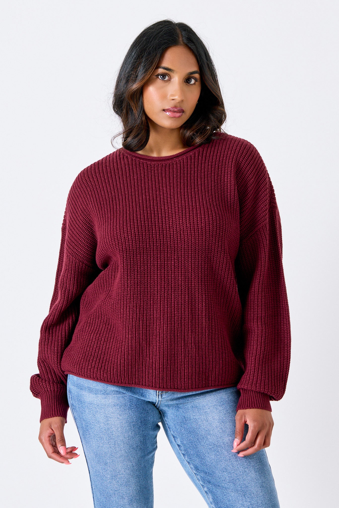 Roll-Neck Long-Sleeve Sweater