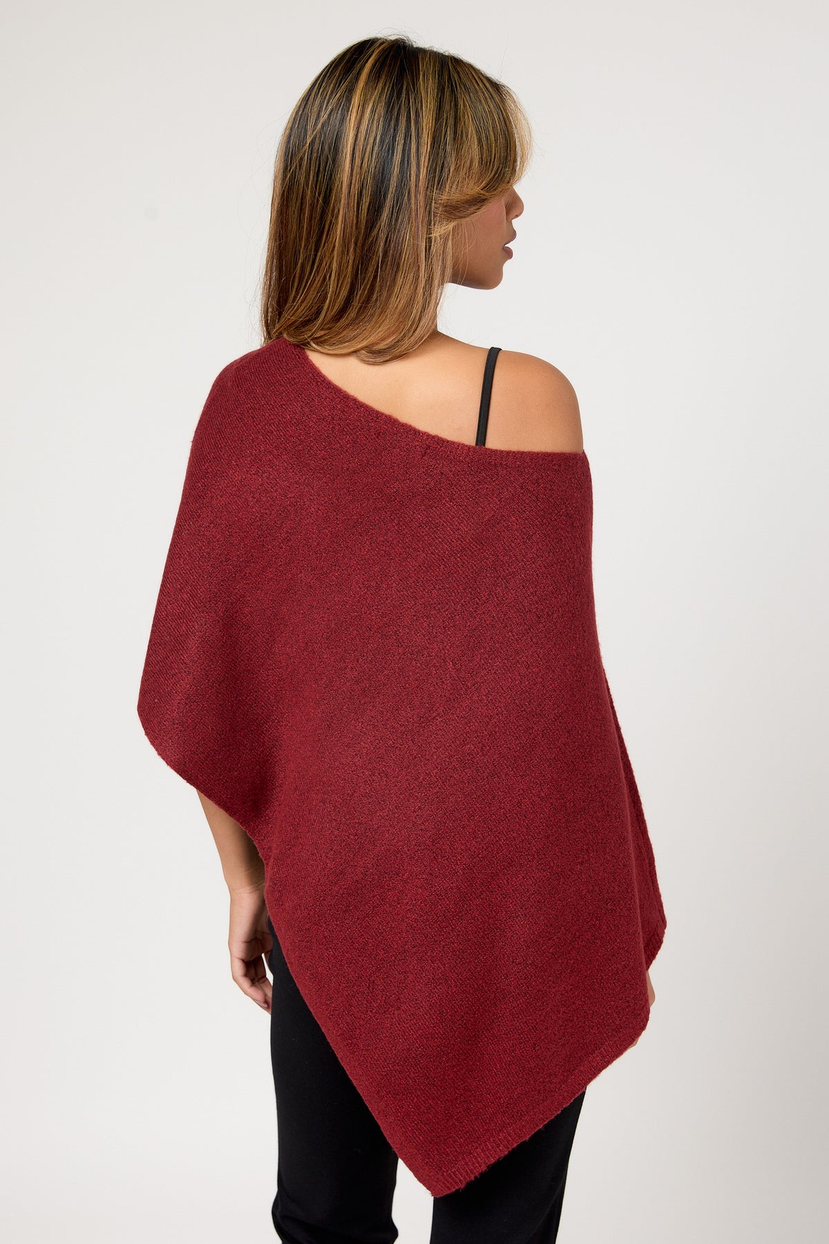 Asymmetric Boatneck Poncho