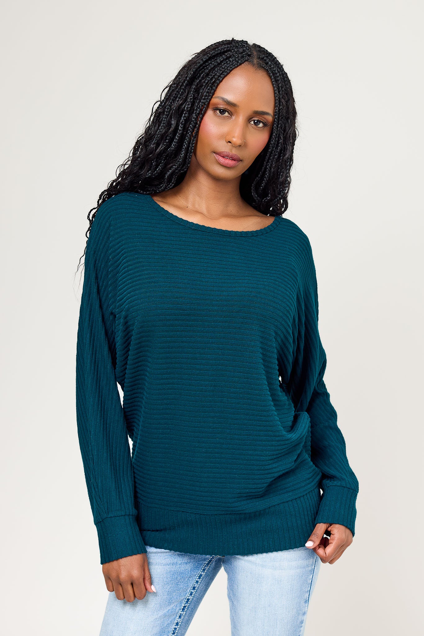 Dolman Sleeve Hacci Sweater