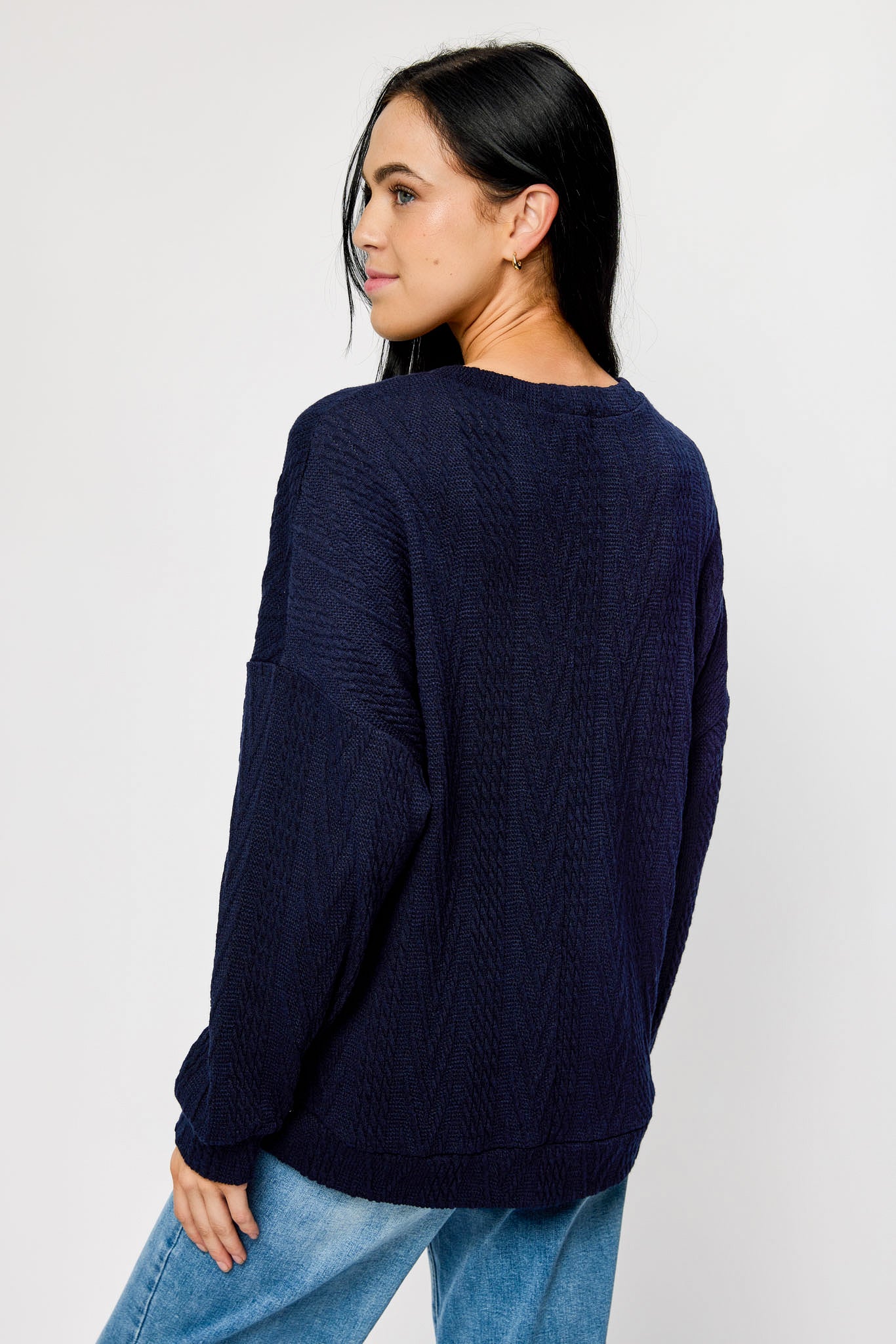 Cable Knit Balloon Sleeve Sweater