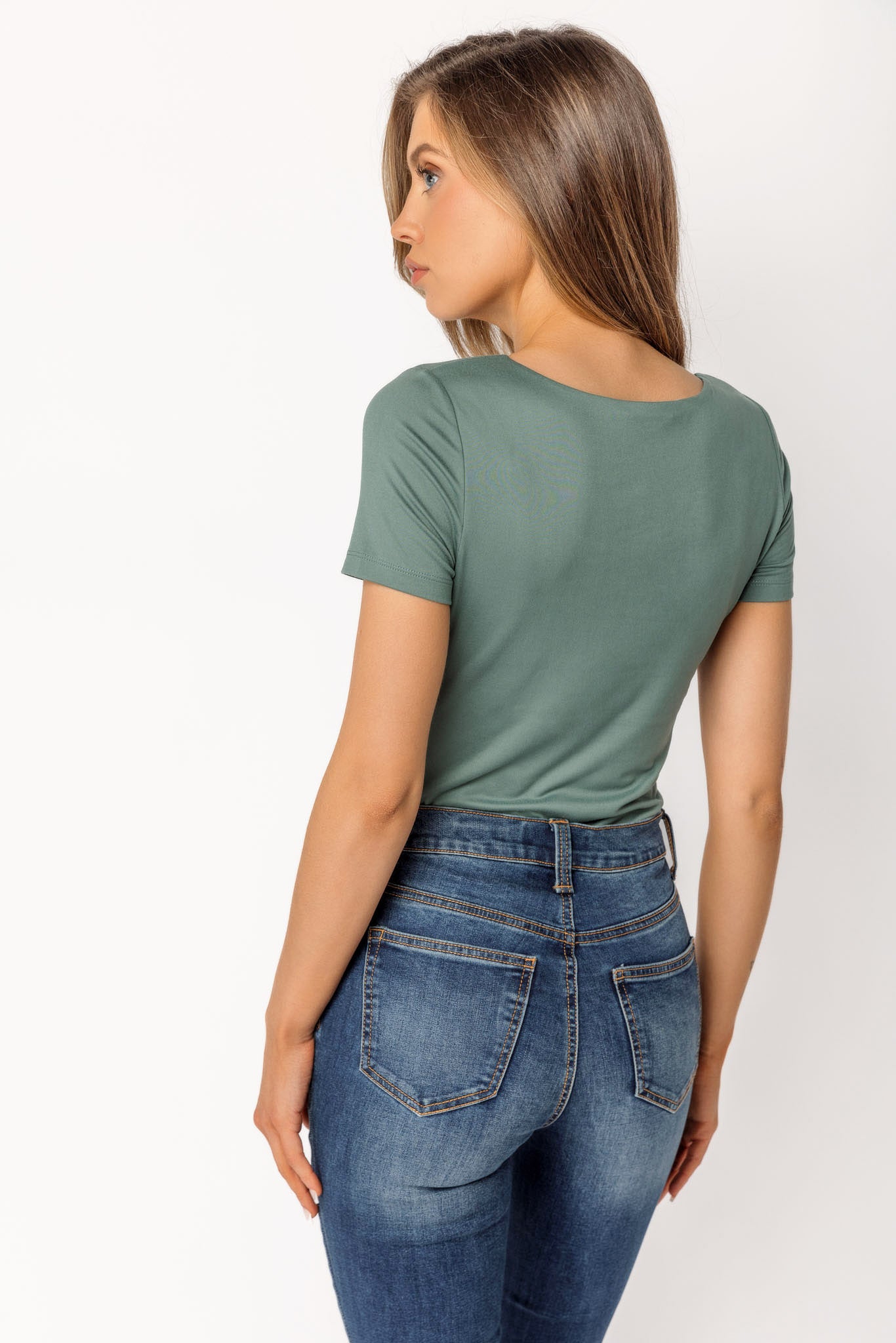 Short Sleeve Square Neck Top