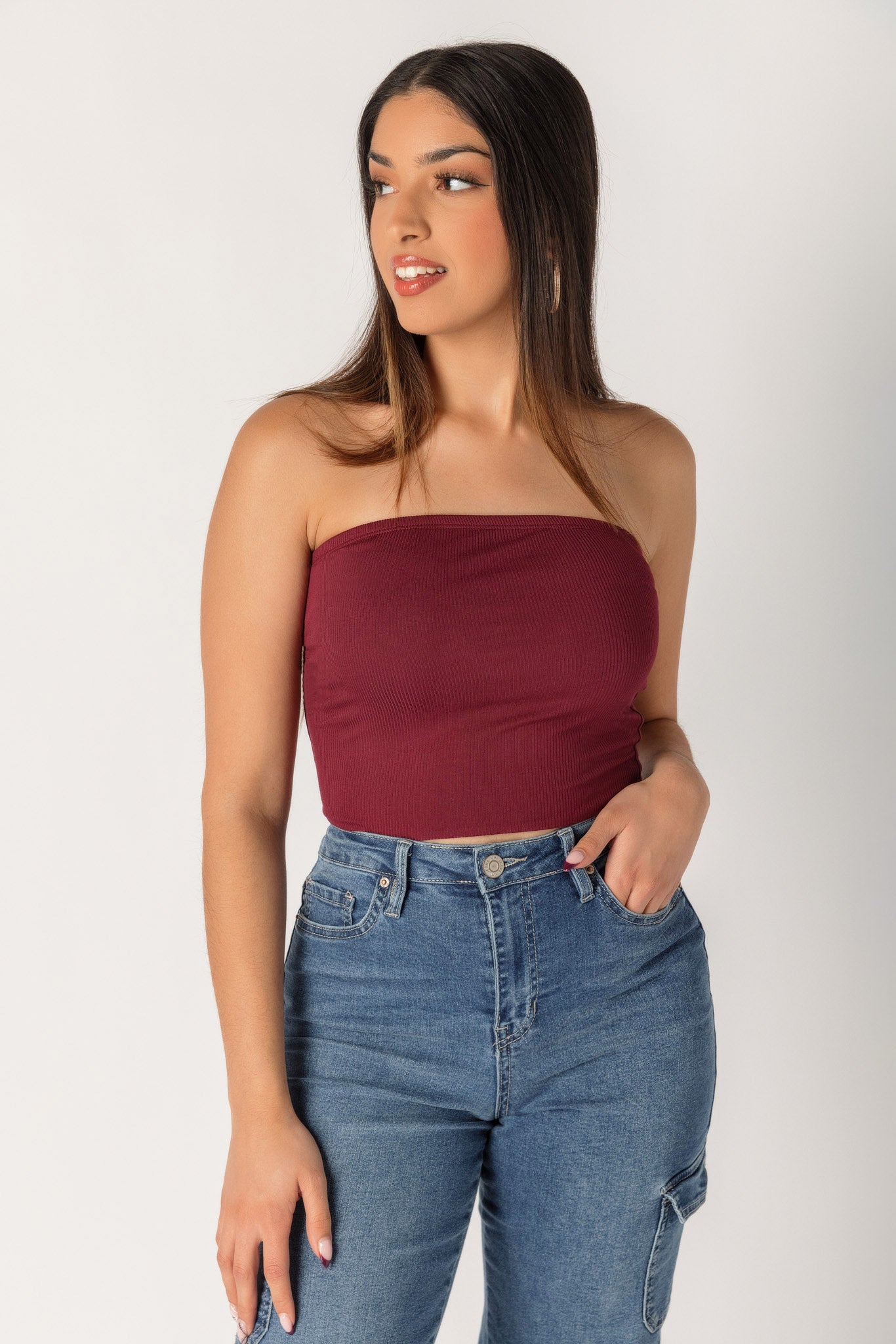 Ribbed Double Layer Tube Top