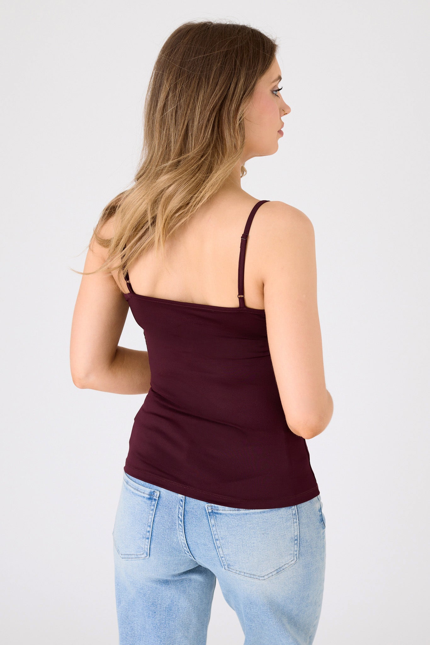 Scoop-Neck Cami with Spaghetti Straps