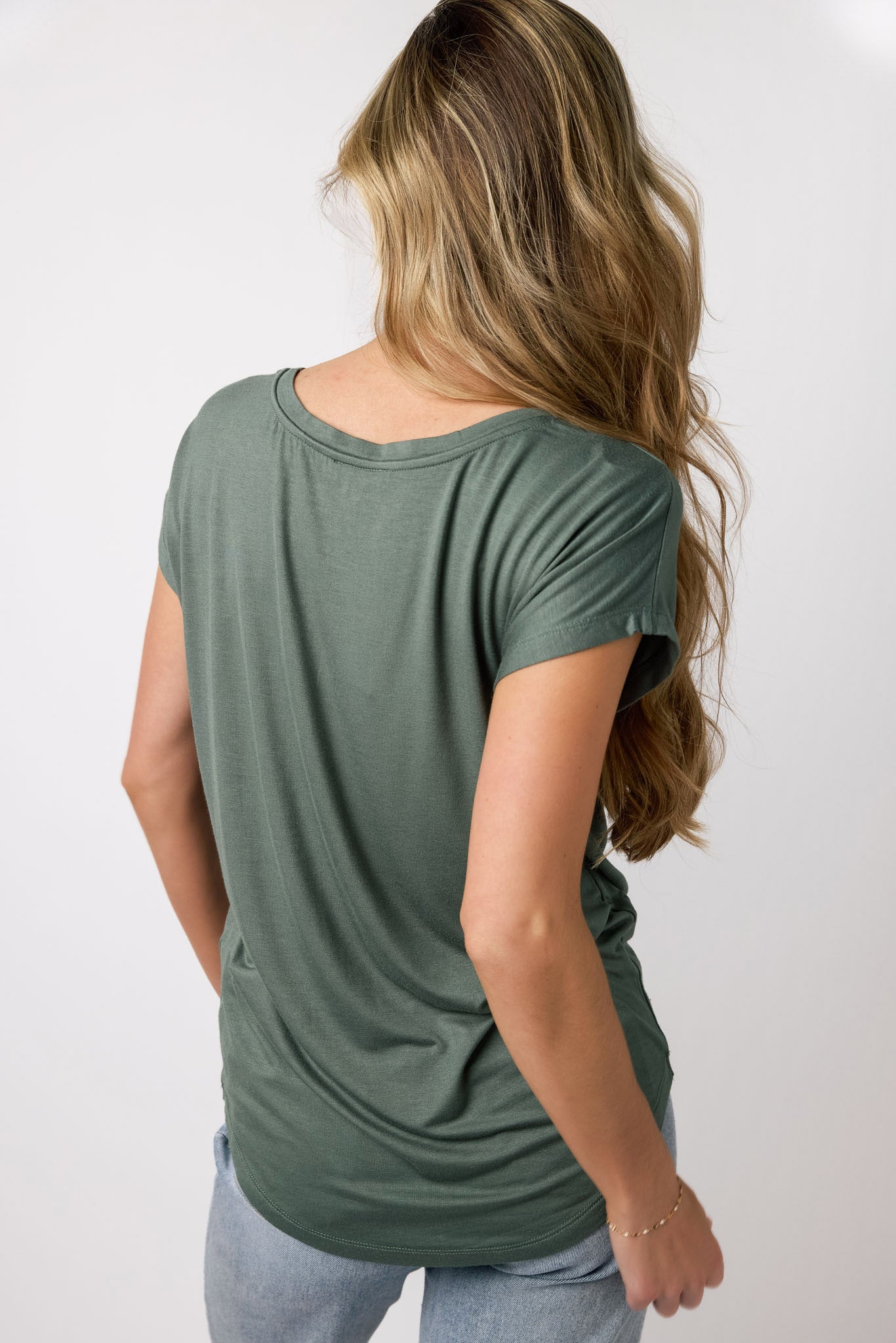 Short-Sleeve Wide-Neck Top