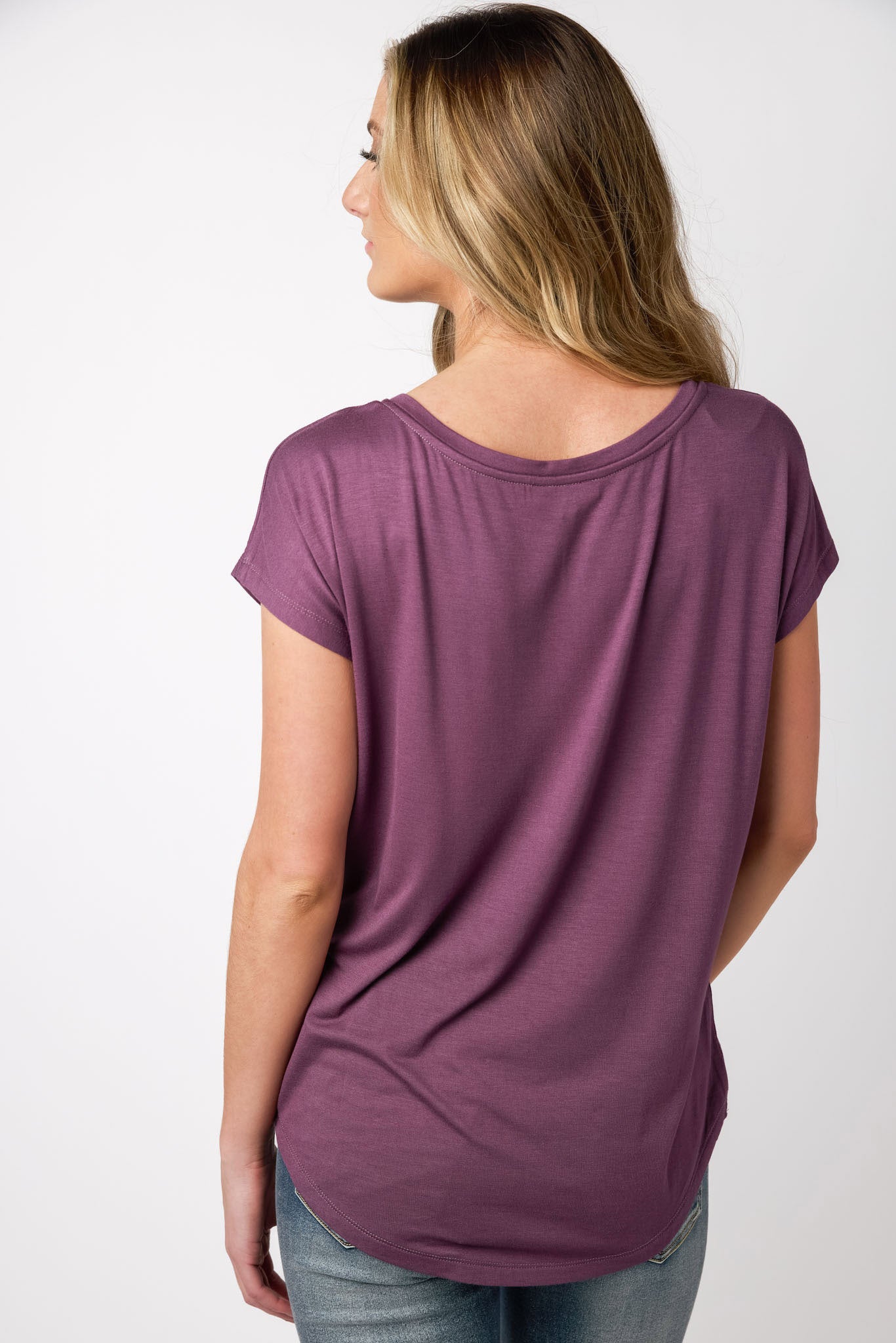 Short-Sleeve Wide-Neck Top