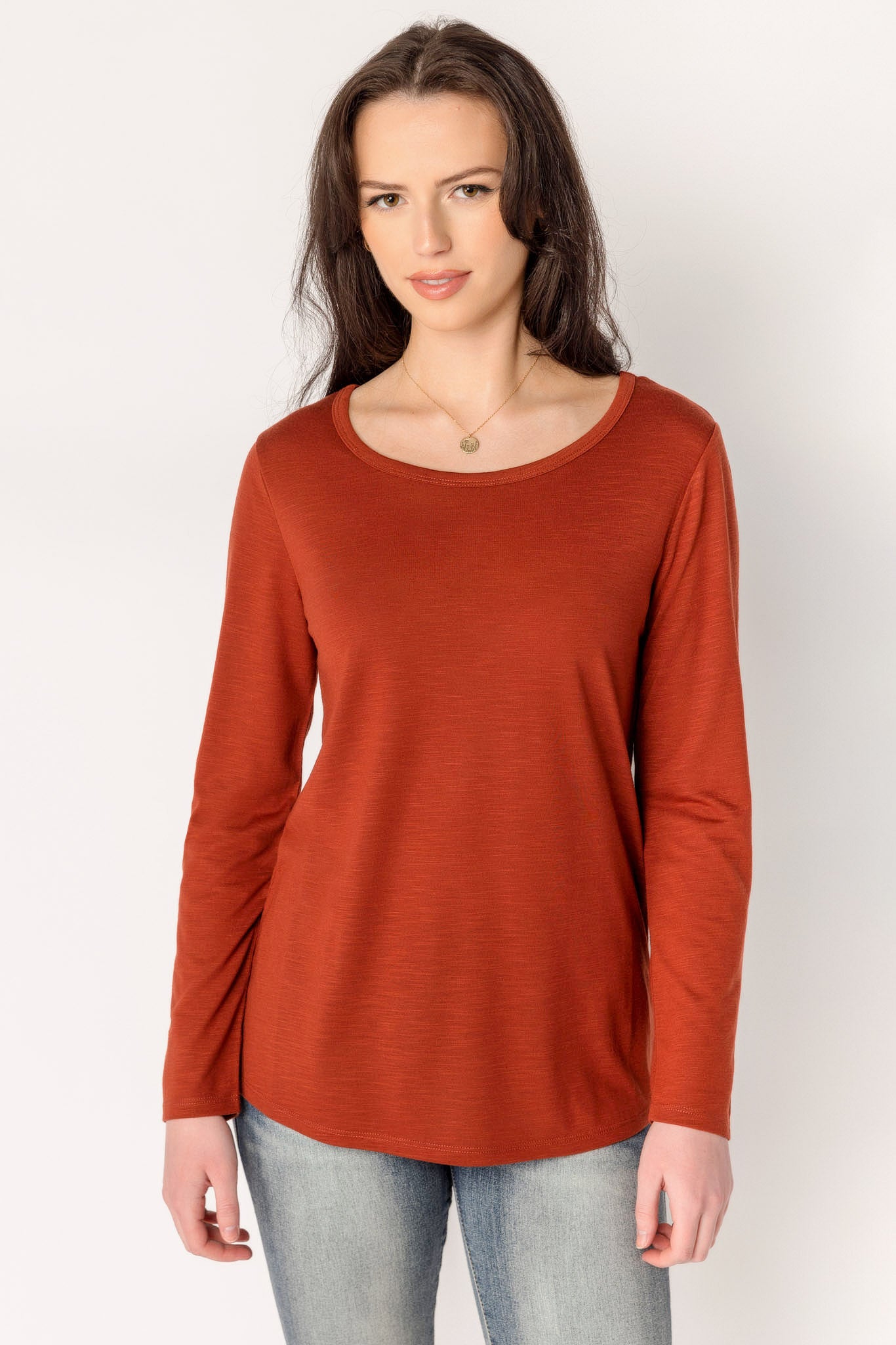 Long-Sleeve Crew-Neck Top