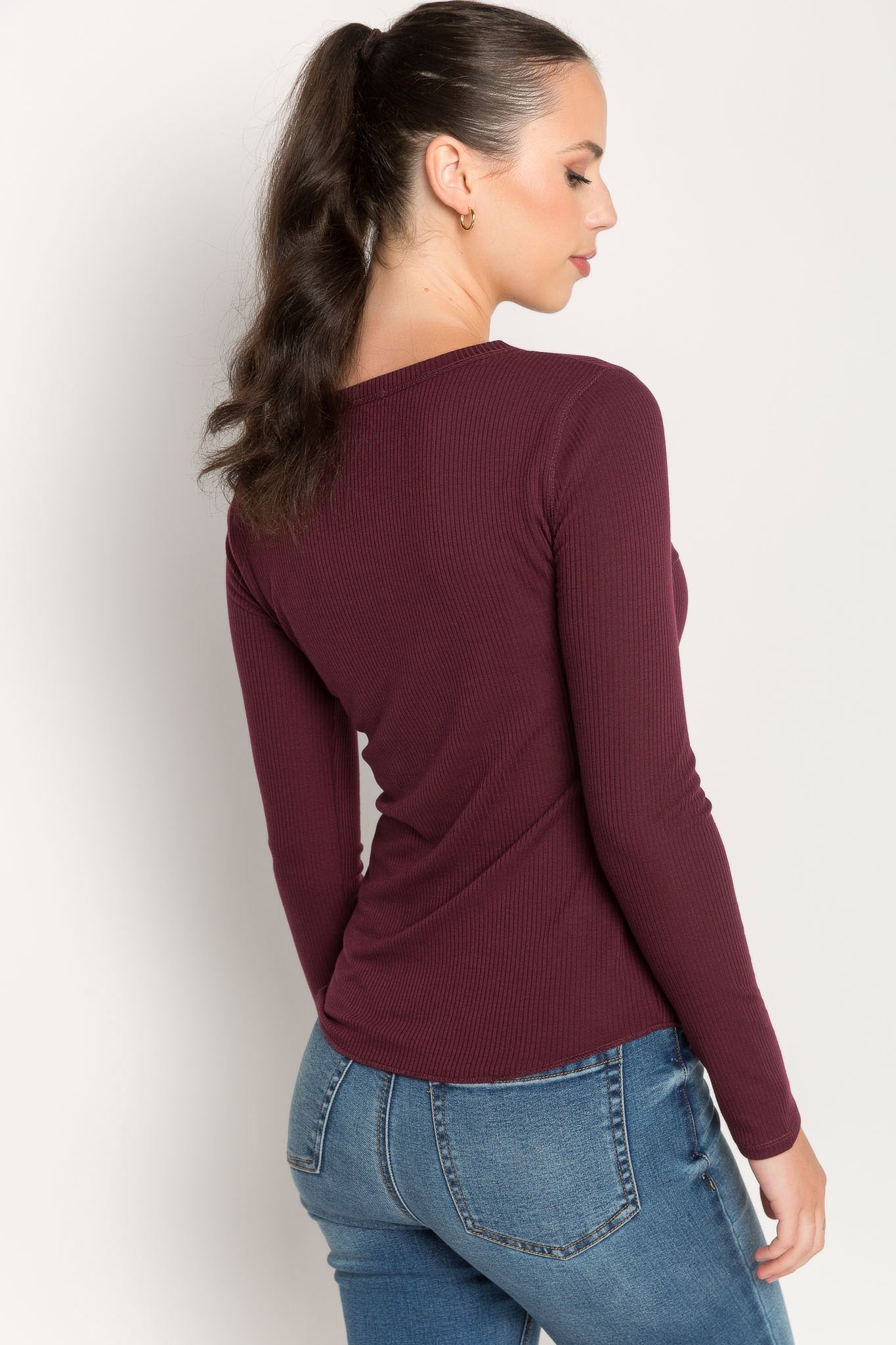 Ribbed Long-Sleeve Top