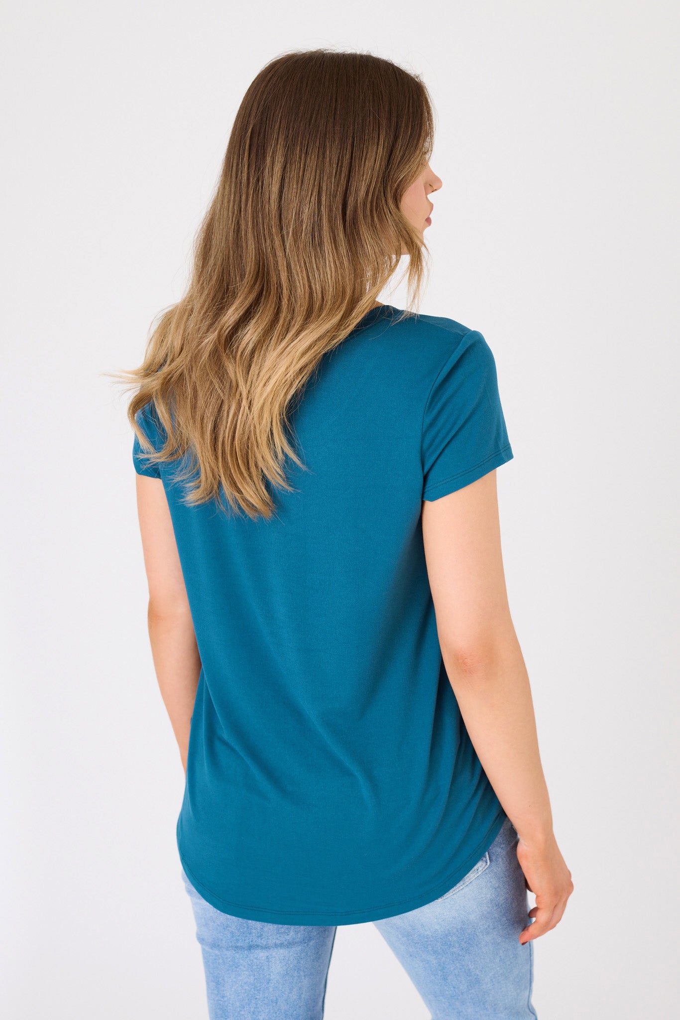 Cap-Sleeve Scoopneck Tee