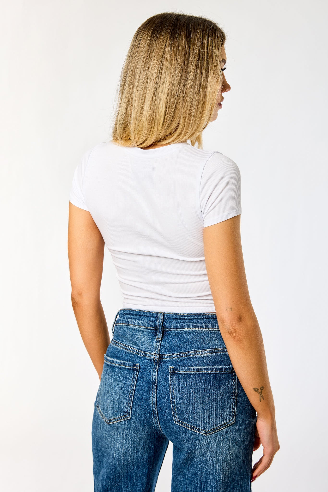 Ribbed Cropped Baby Tee
