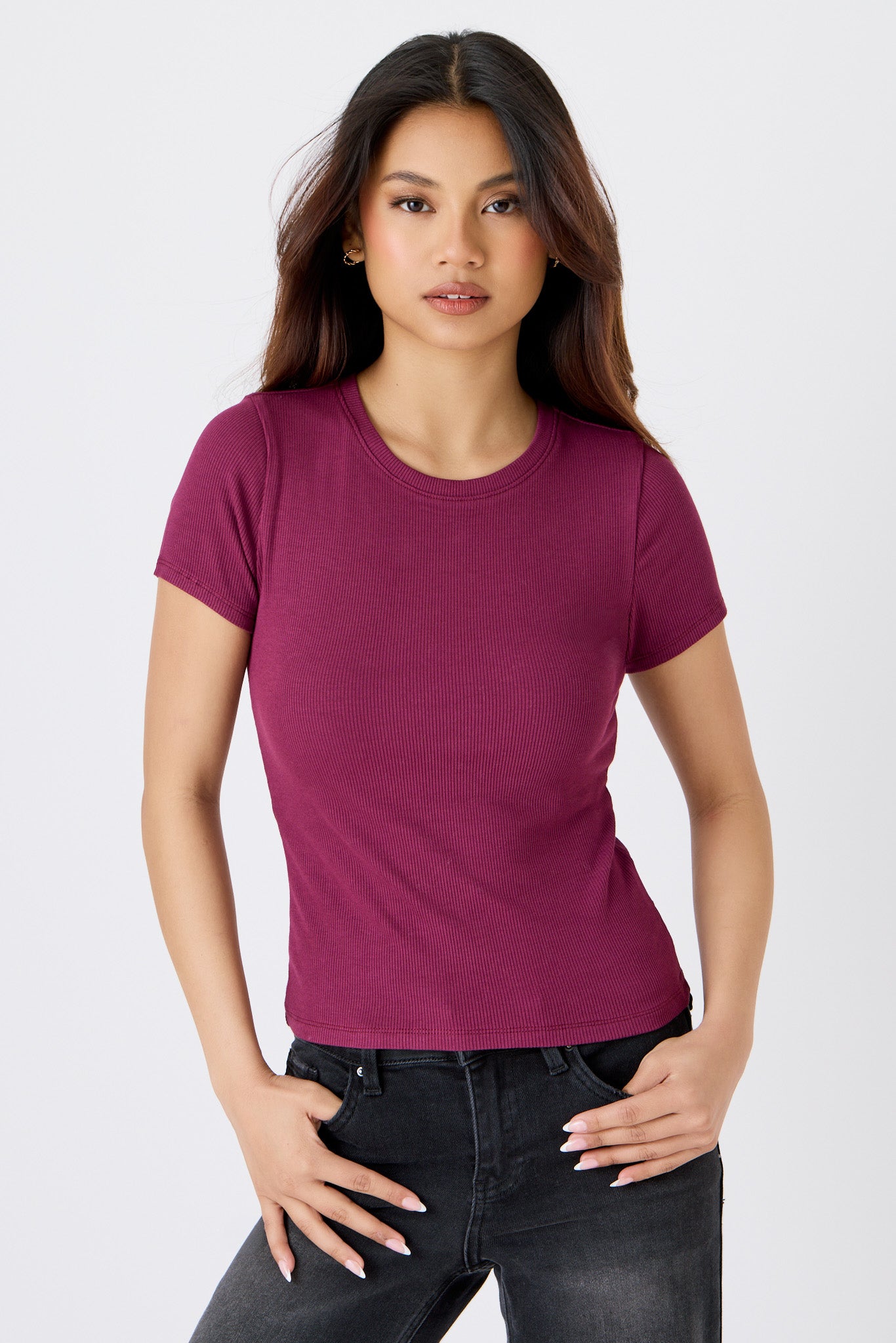 Ribbed Crewneck Tee