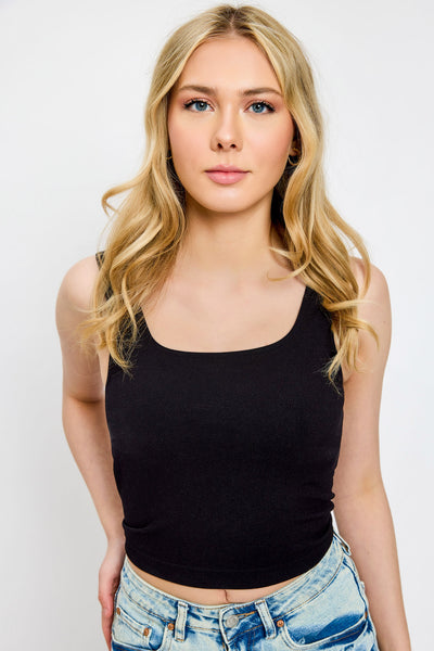 WallFlower Melanie Seamless Square Neck Tank with Padded Cups