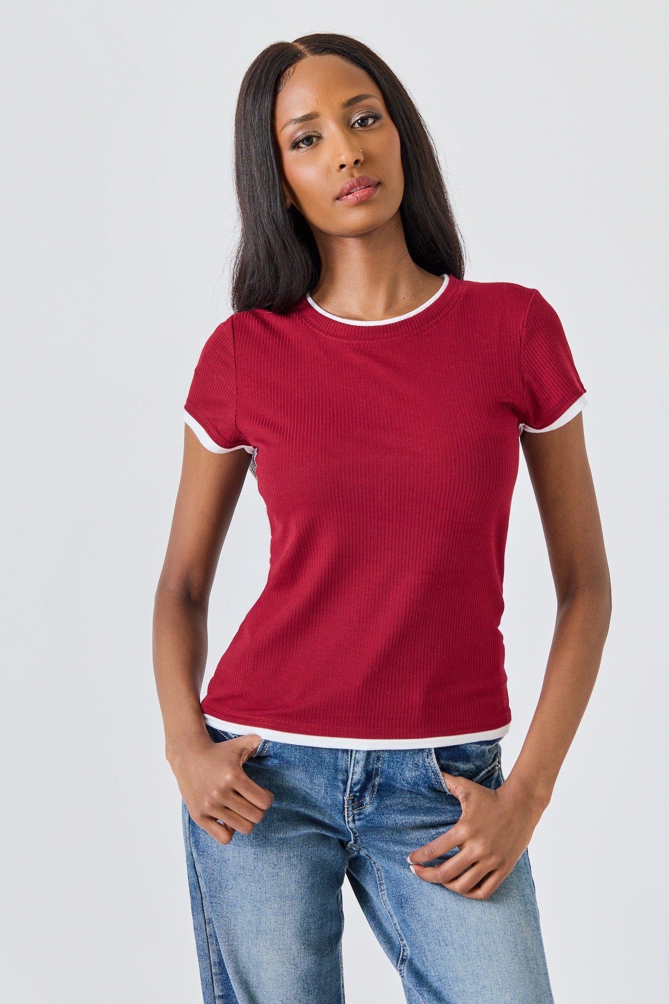 Ribbed Layered Tee