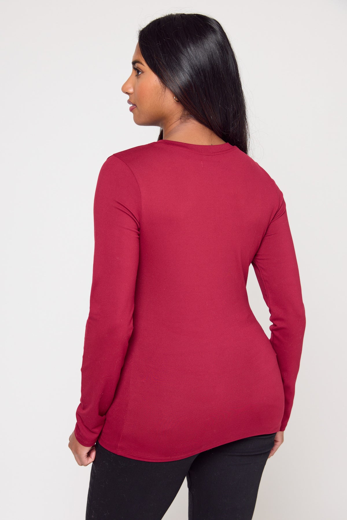 Micro Brushed Long Sleeve Crewneck Tee