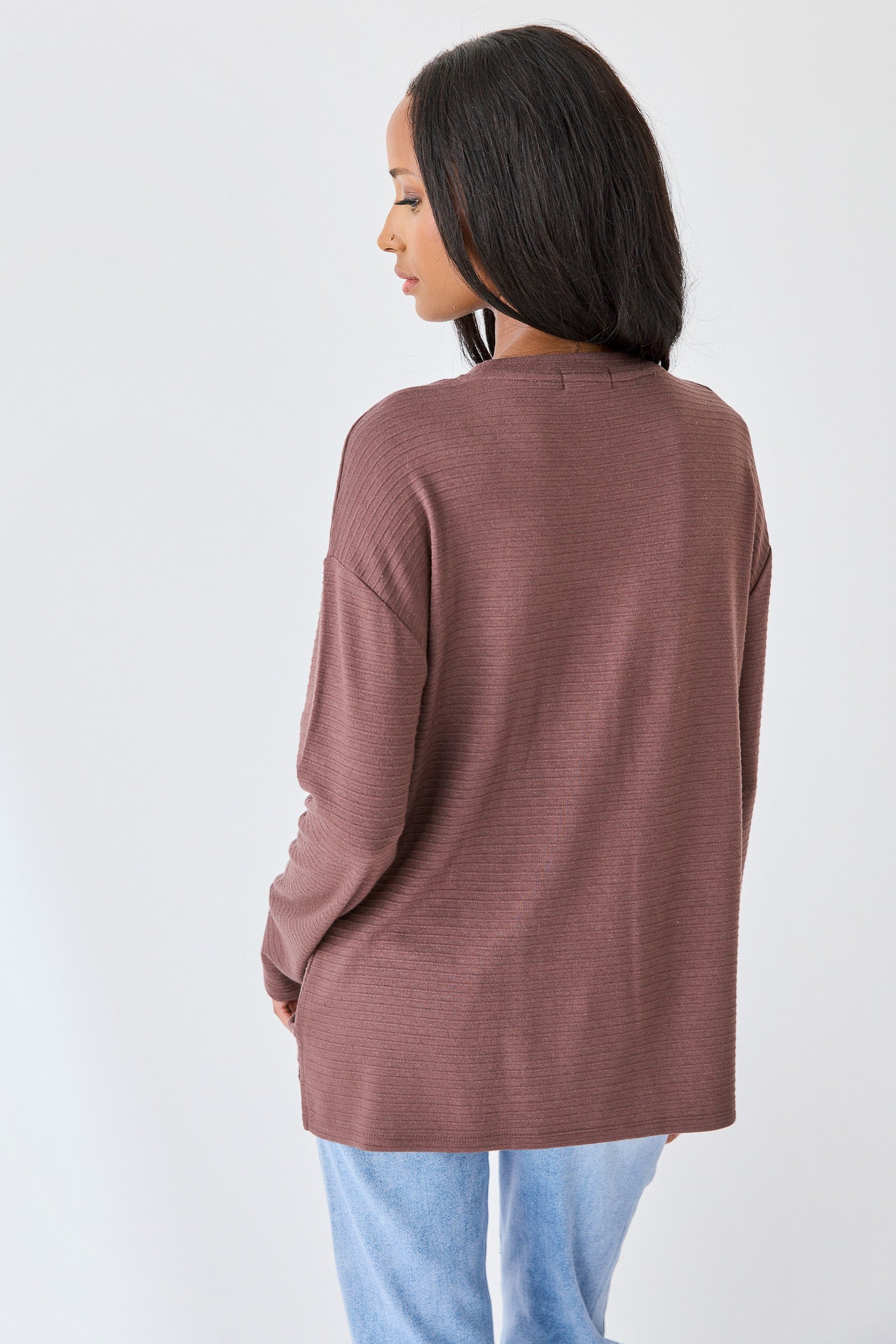 Ottoman Rib Long-Sleeve Tee
