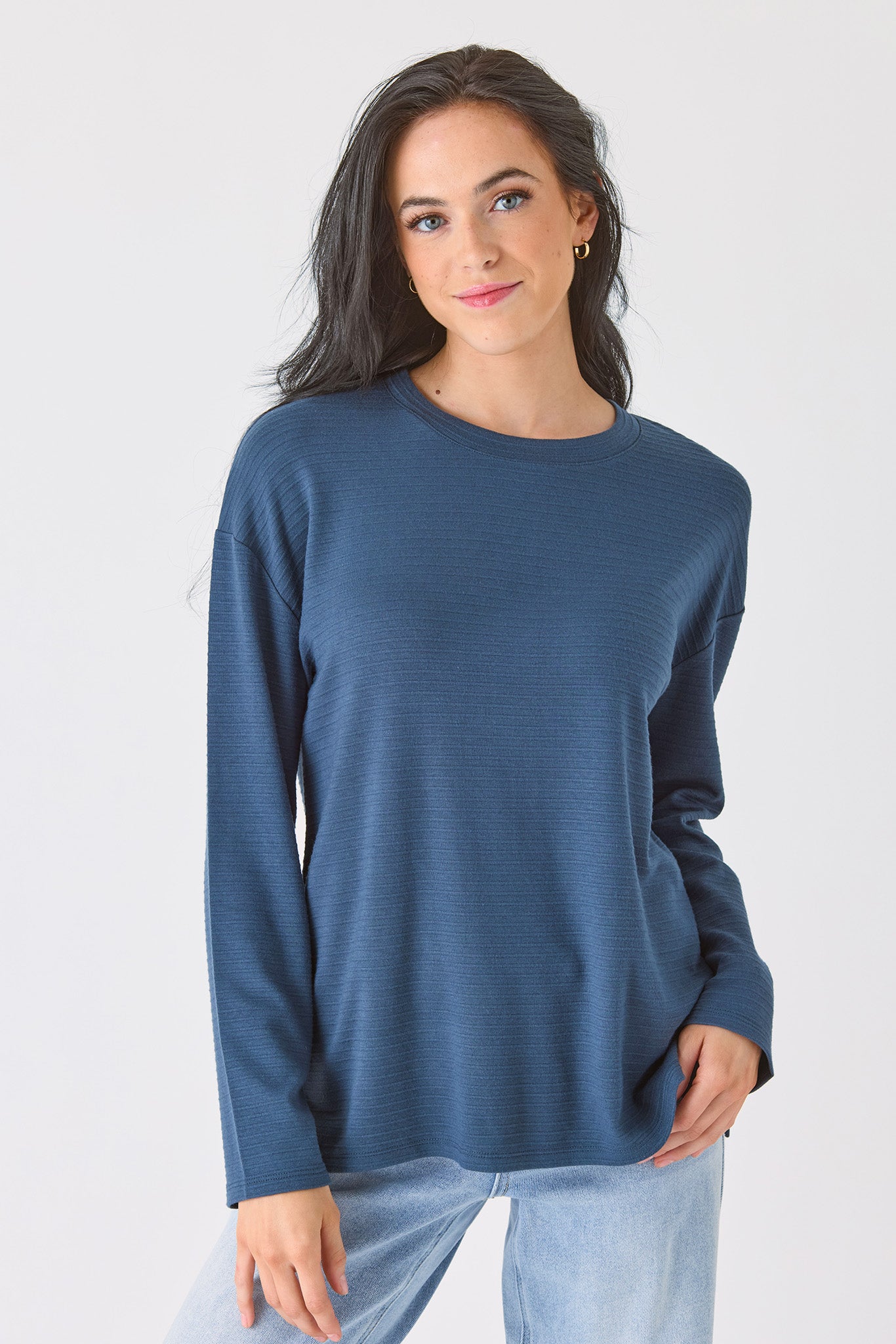 Ottoman Rib Long-Sleeve Tee