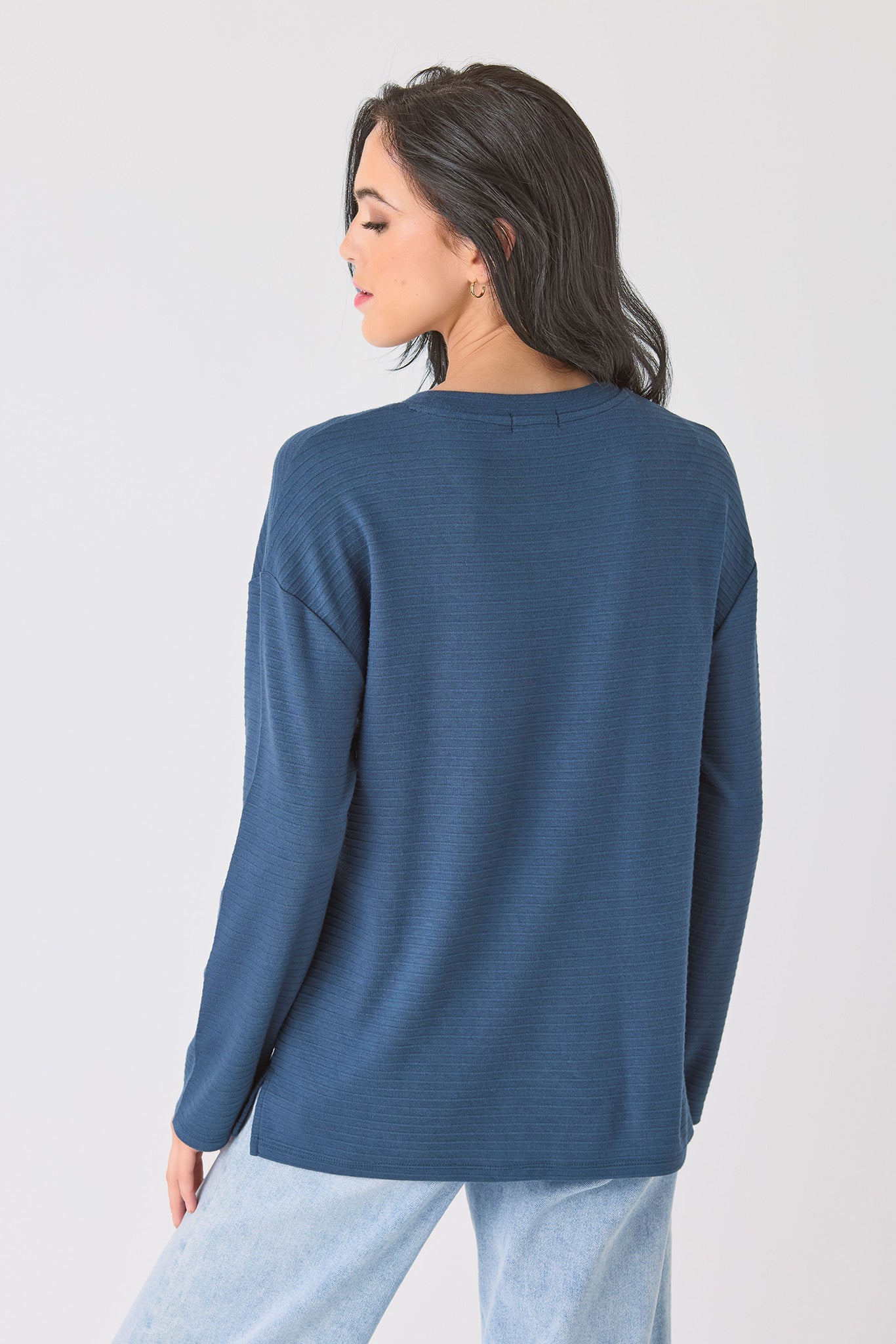 Ottoman Rib Long-Sleeve Tee