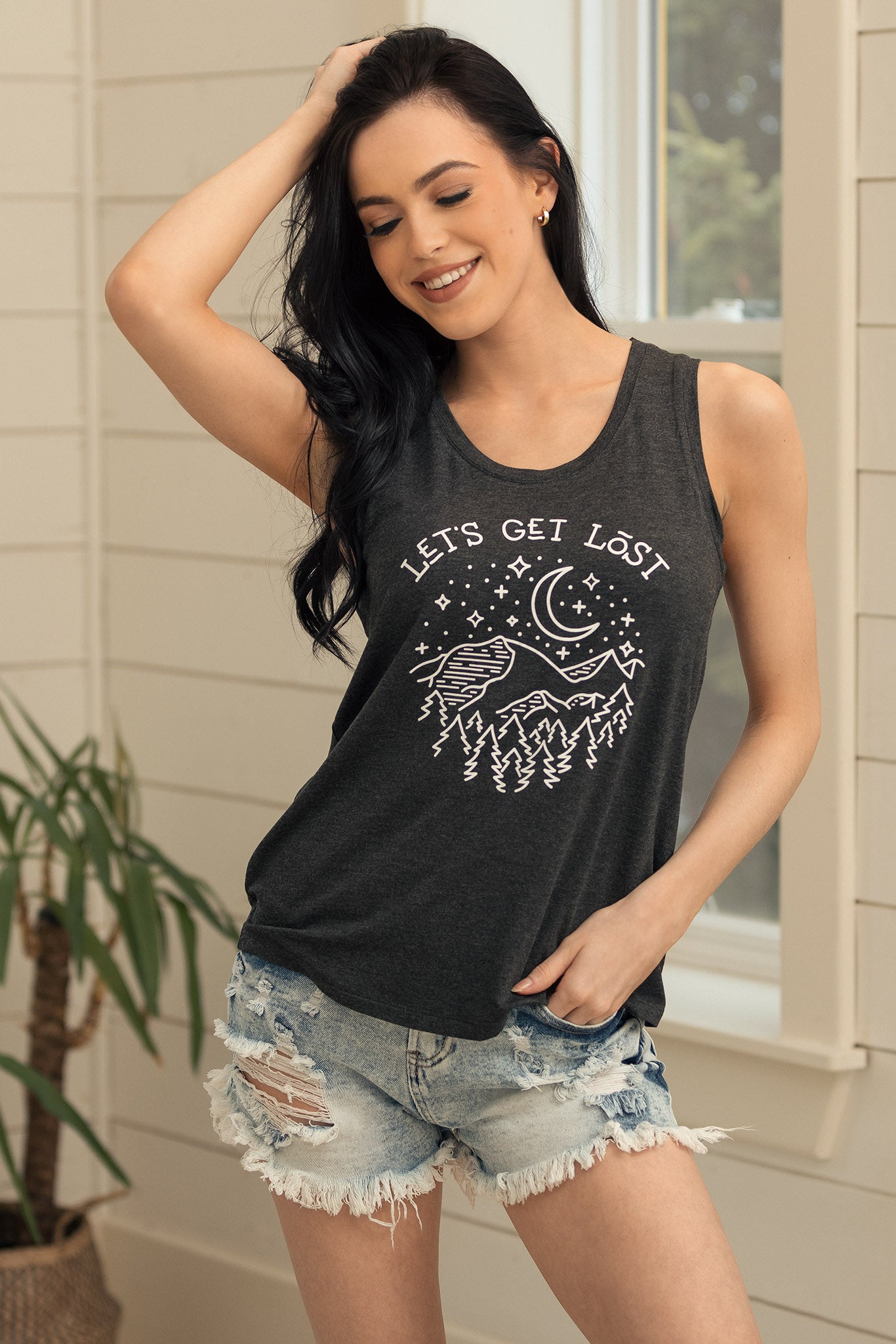 "Let's Get Lost" Graphic Tank