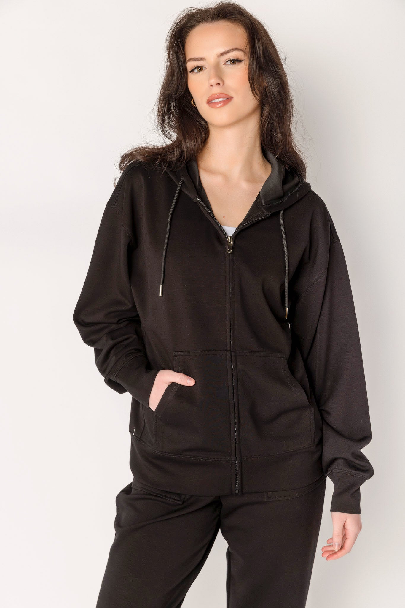 Scuba Oversized Zip Up Hoodie