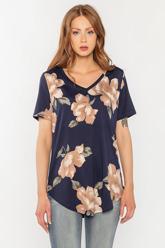 Floral V-Neck Tunic