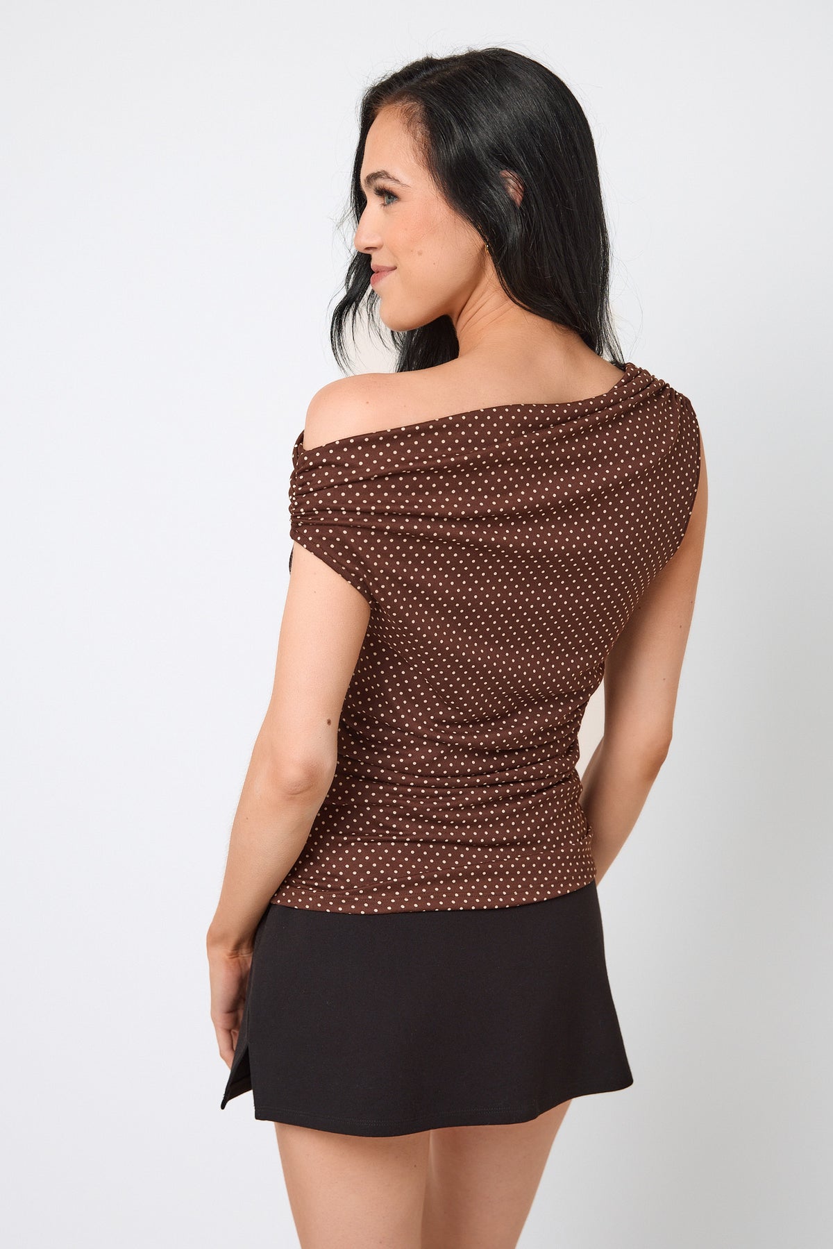 Polka Dot Off-the-Shoulder Top