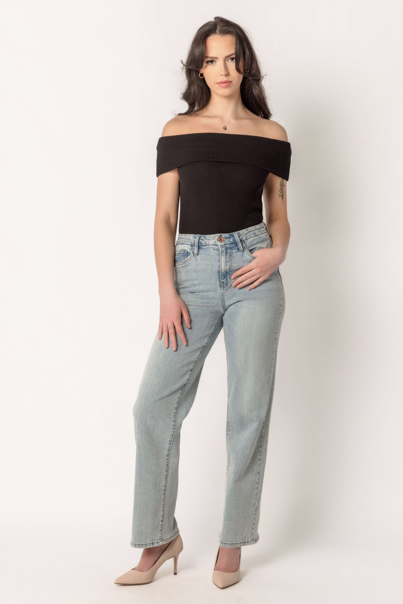 Urban Ribbed Off-the-Shoulder Top