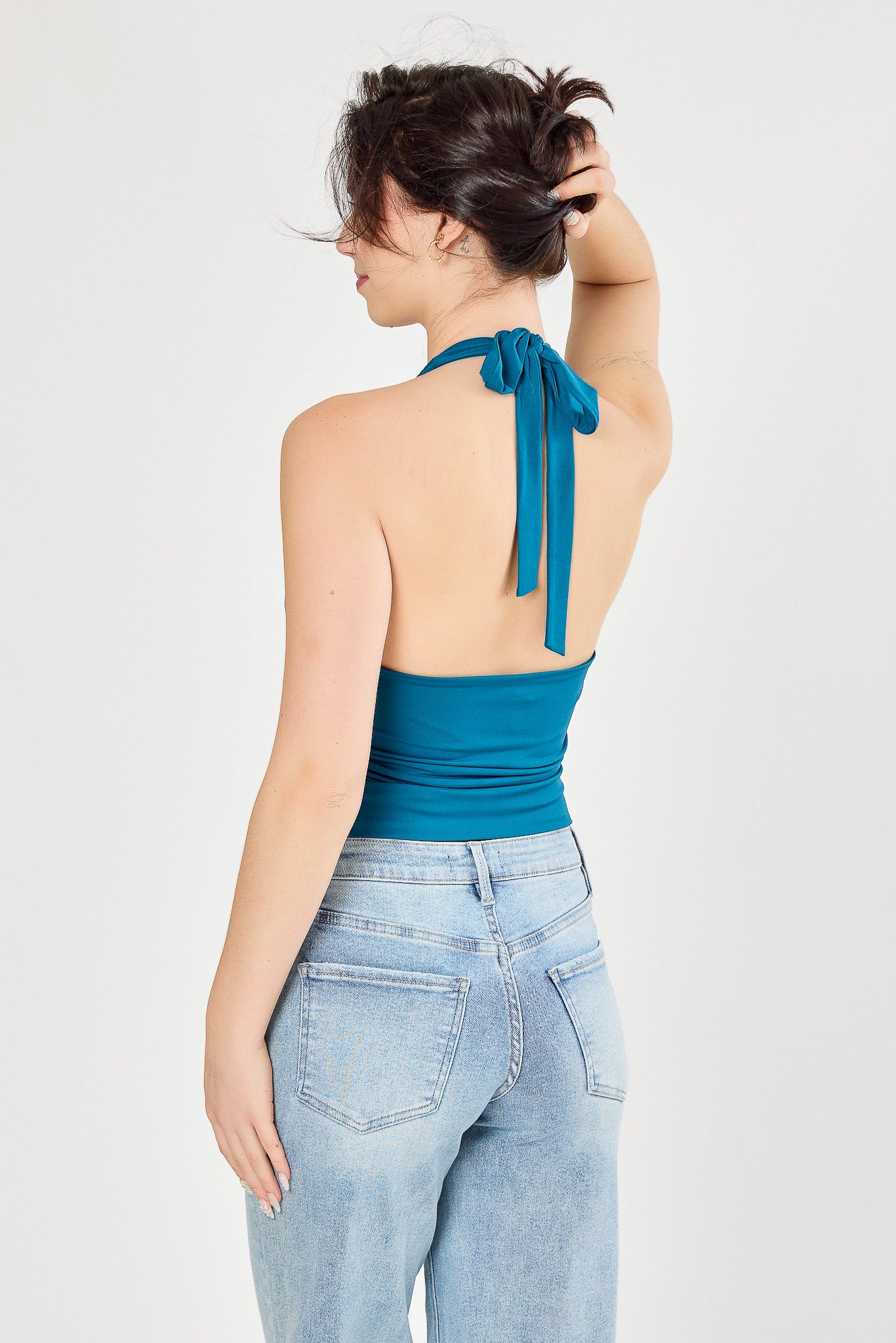 Knotted Front Flyaway Halter Top