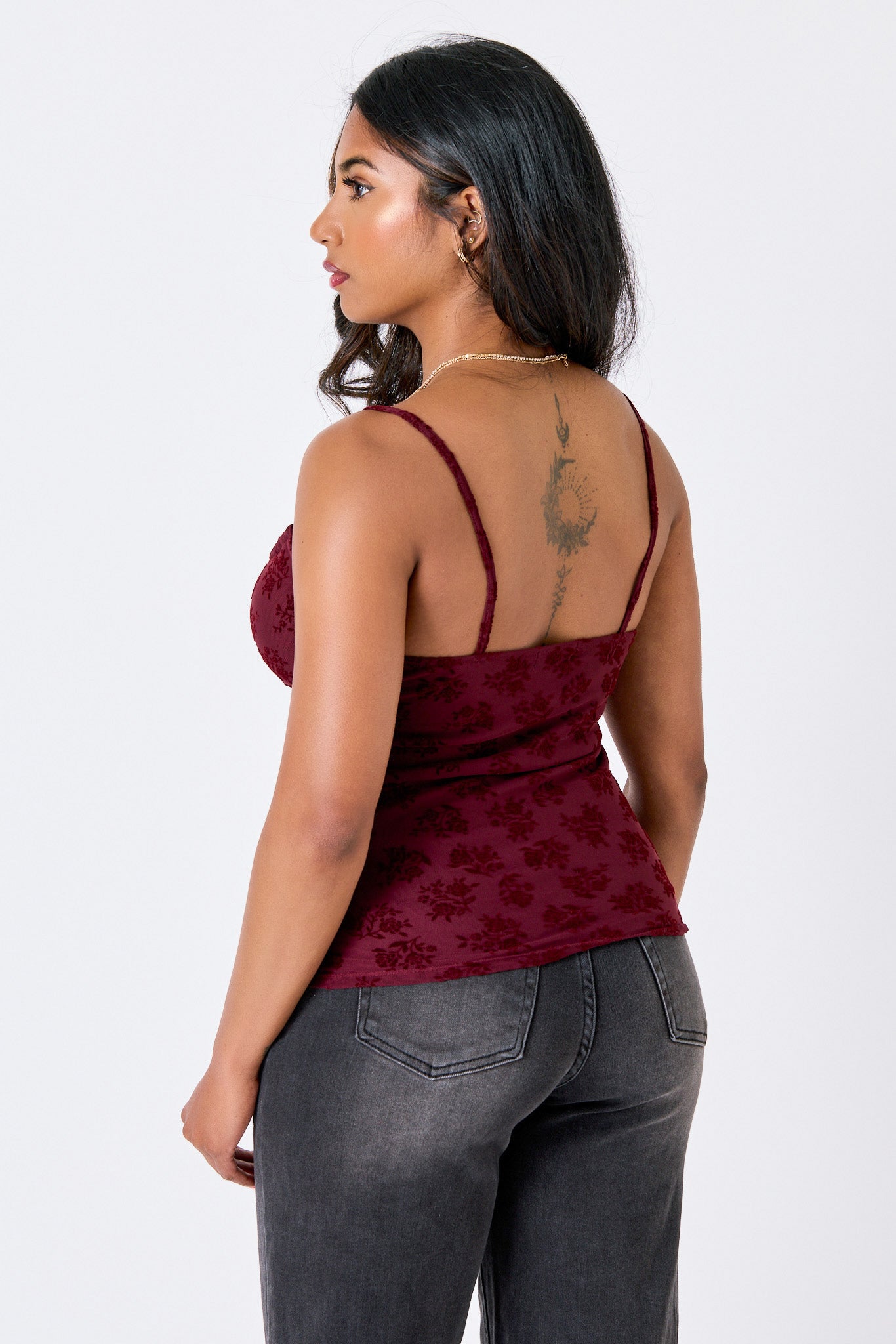 Mesh Babydoll Tank with Built-In Support