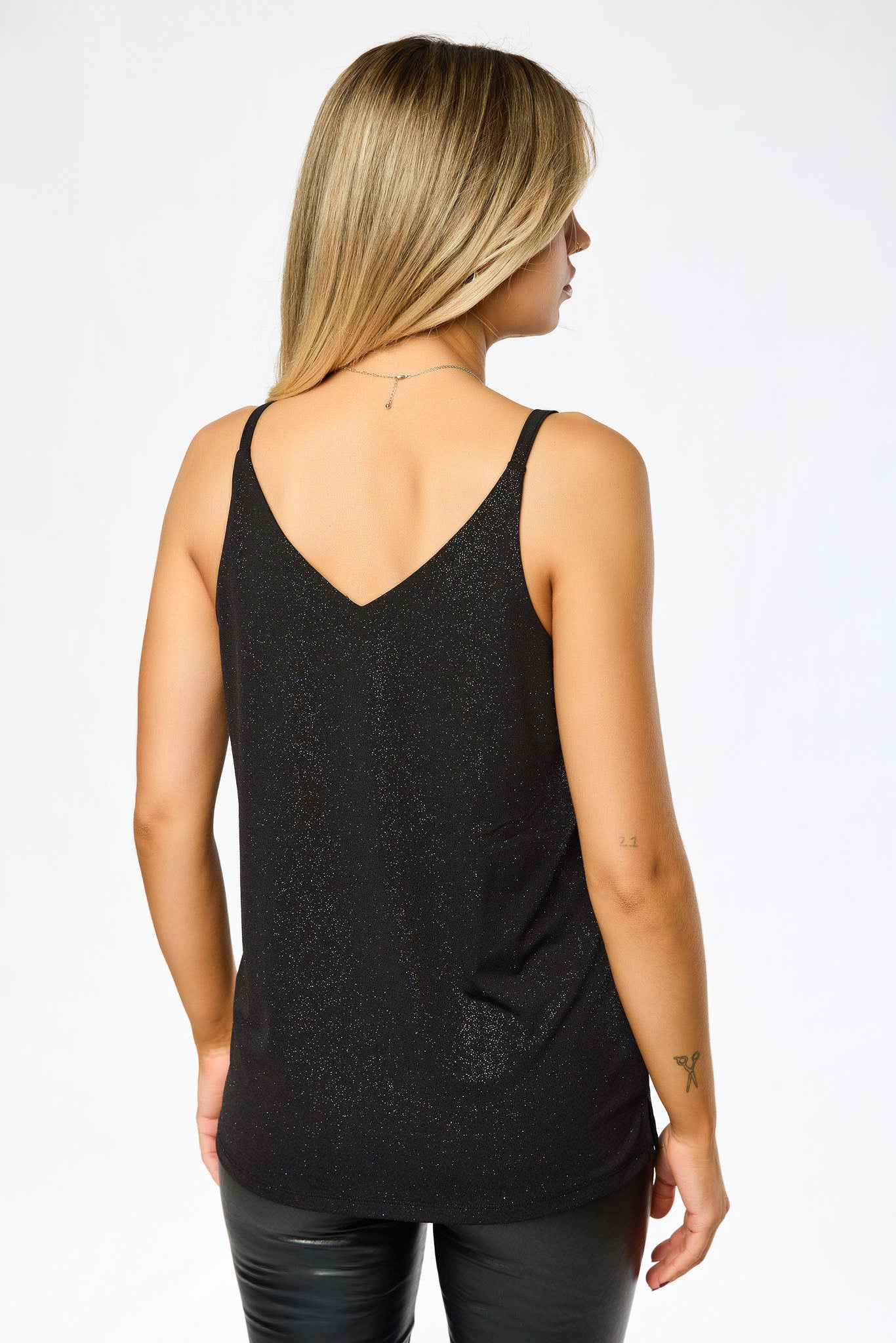 Camisole à paillettes à double col en V