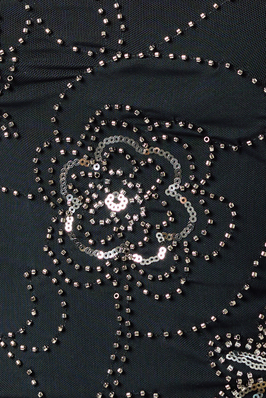 Beaded and Sequin Mesh Tube Top