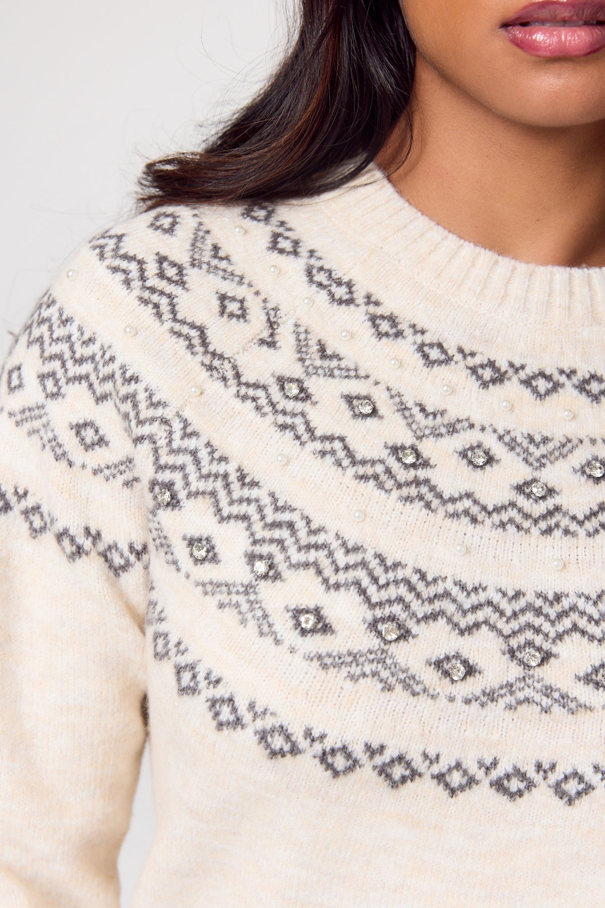 Fairsile Crewneck Sweater With Pearls