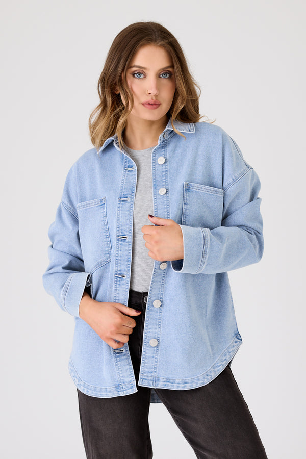 Wallflower Insta-Softie Isla Wash Kenna Oversized Shacket