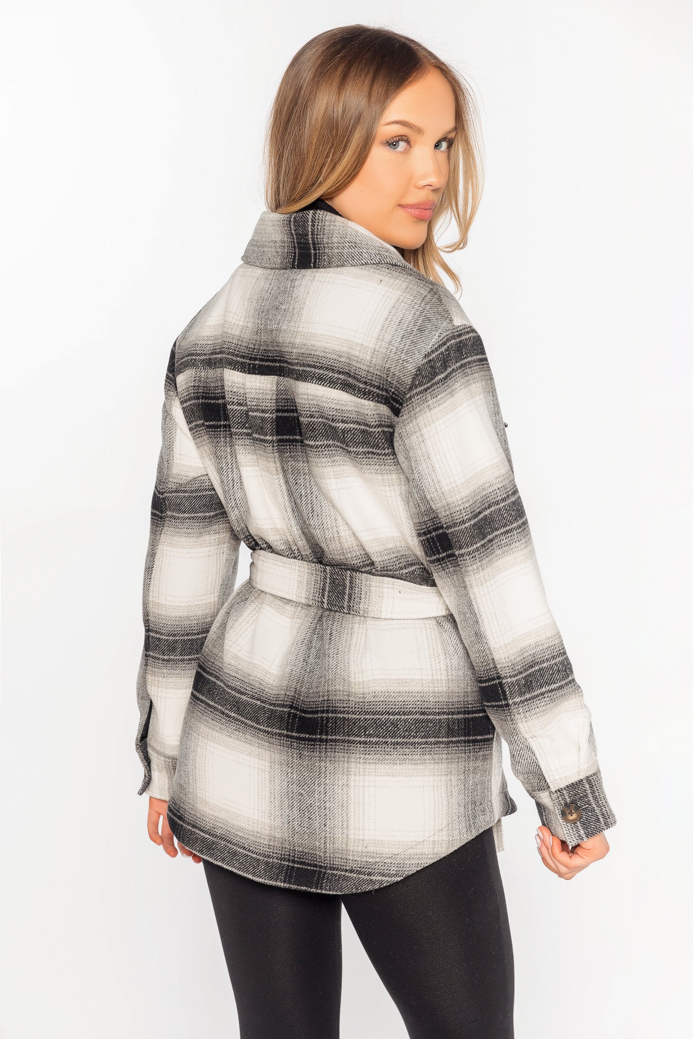Chelsea Plaid Belted Shacket
