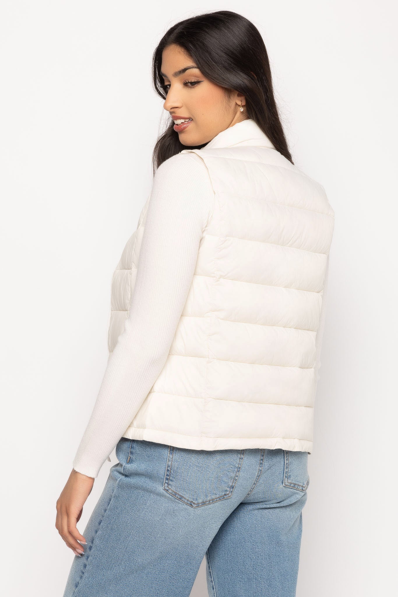 Nylon Quilted Puffer Vest