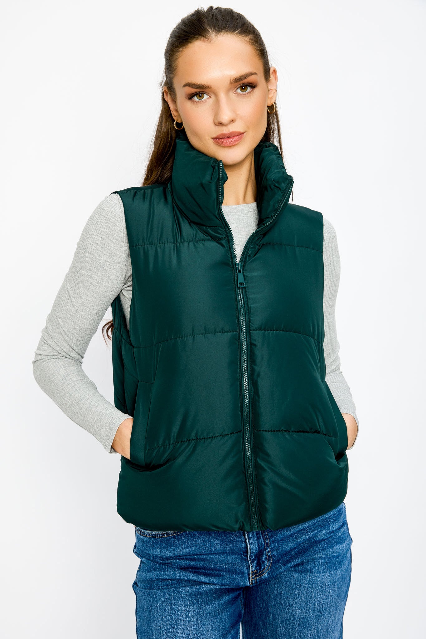 Veste matelassée surpiquée