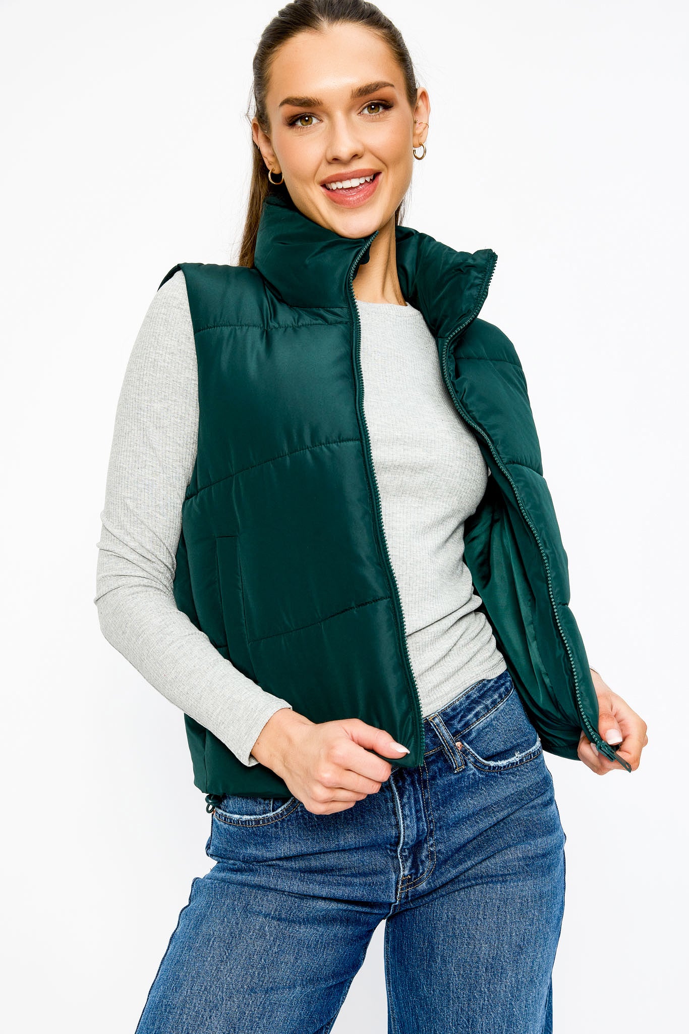 Veste matelassée surpiquée