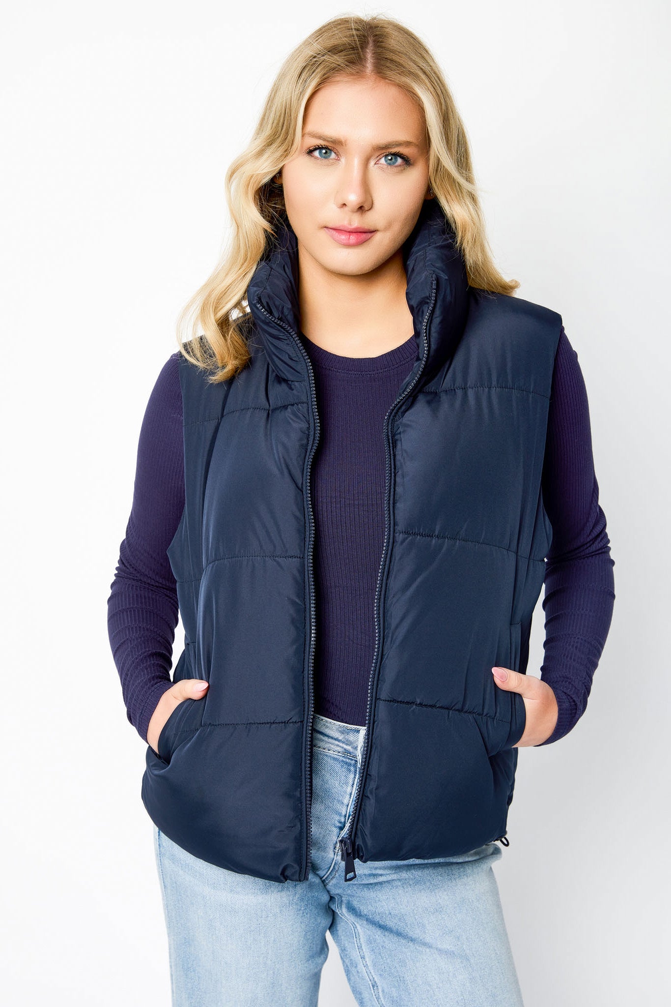 Veste matelassée surpiquée