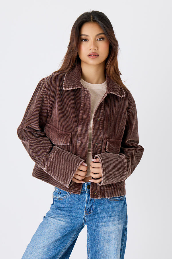 Snow-Wash Corduroy Barn Jacket