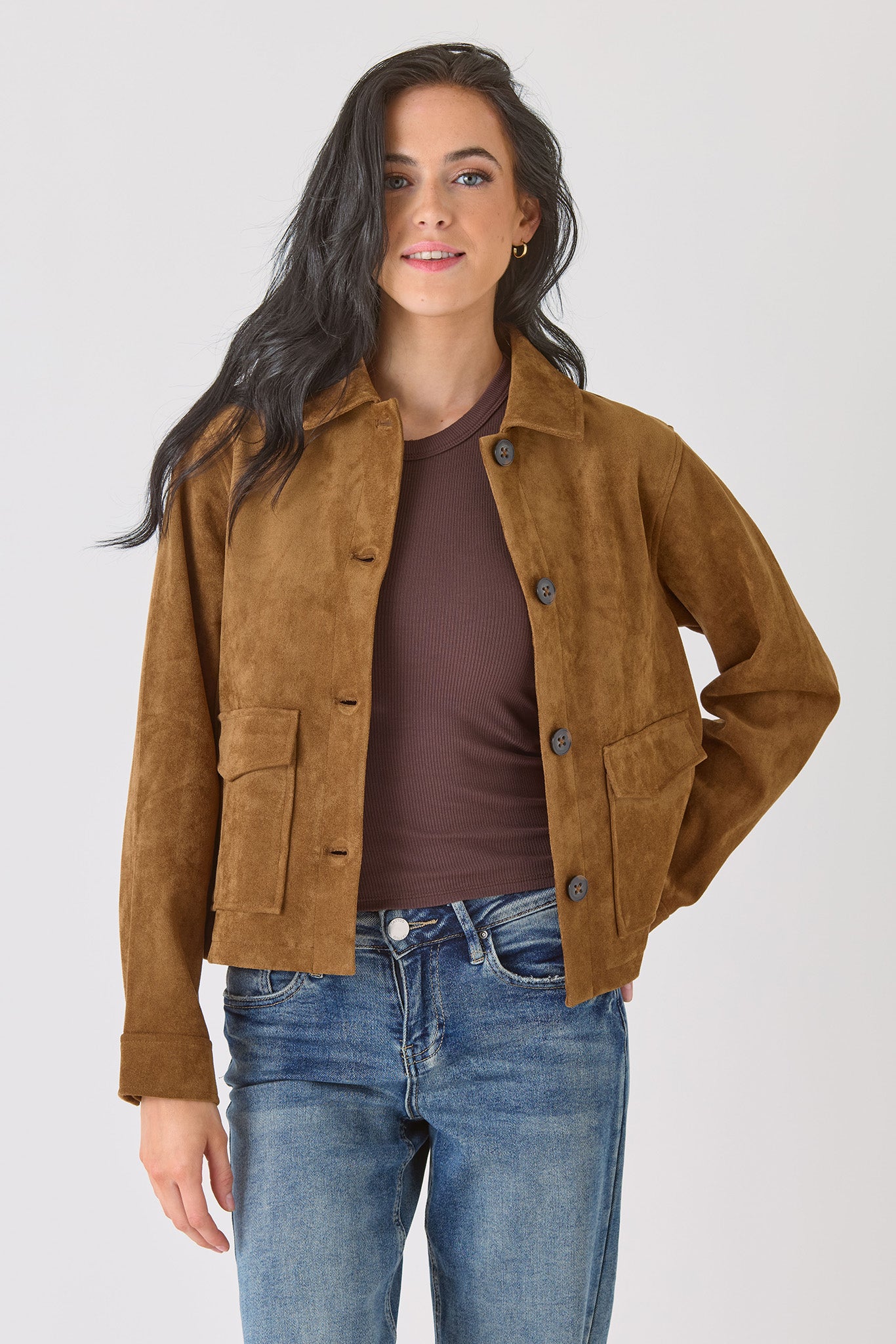 Heavy Faux Suede Jacket