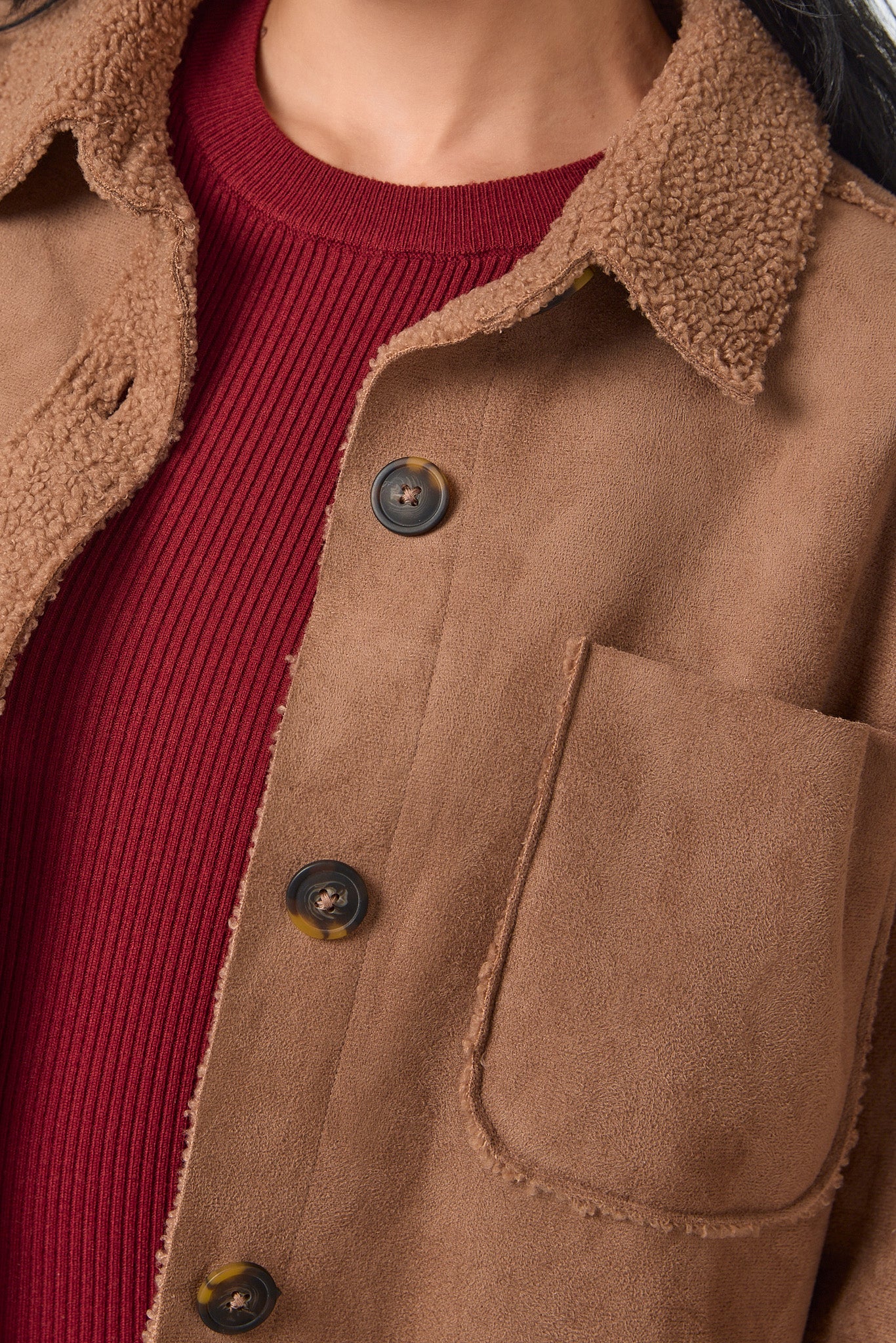 Faux Shearling Lined Shacket