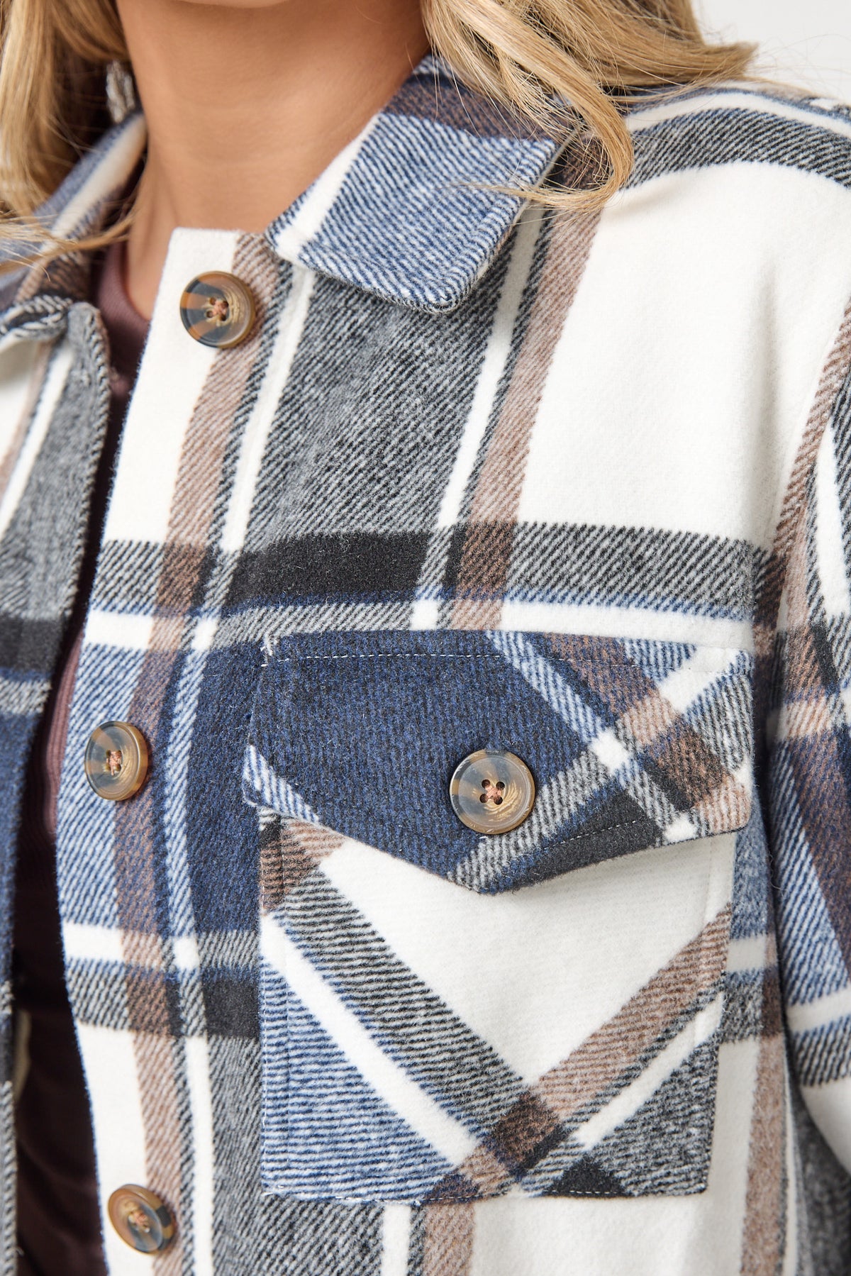Mira Brushed Plaid Shacket
