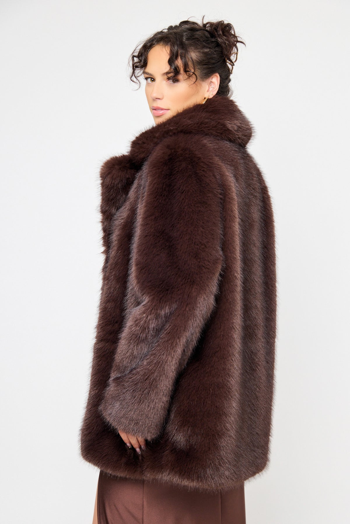 Long Hair Faux Fur Coat