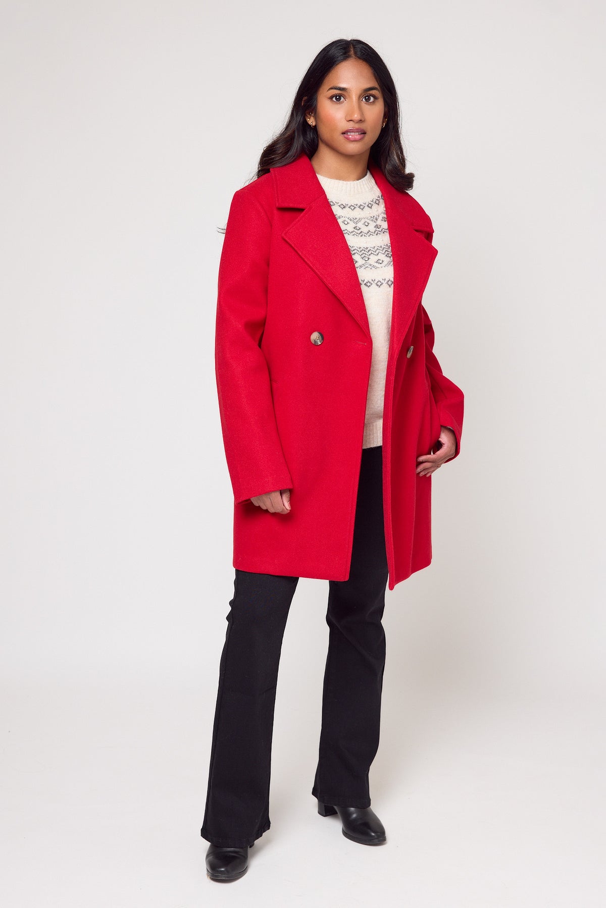 Brushed Mélange Coat