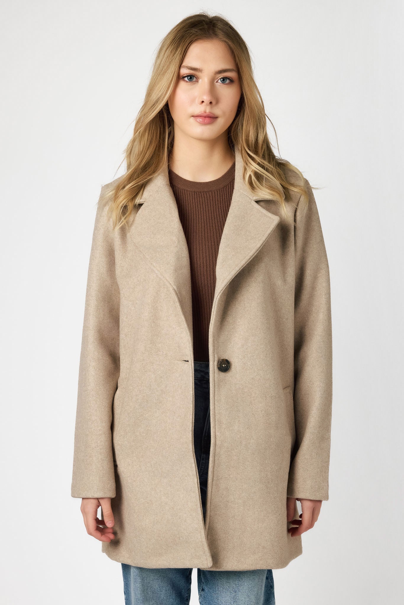 Manteau simple boutonnage Love Tree