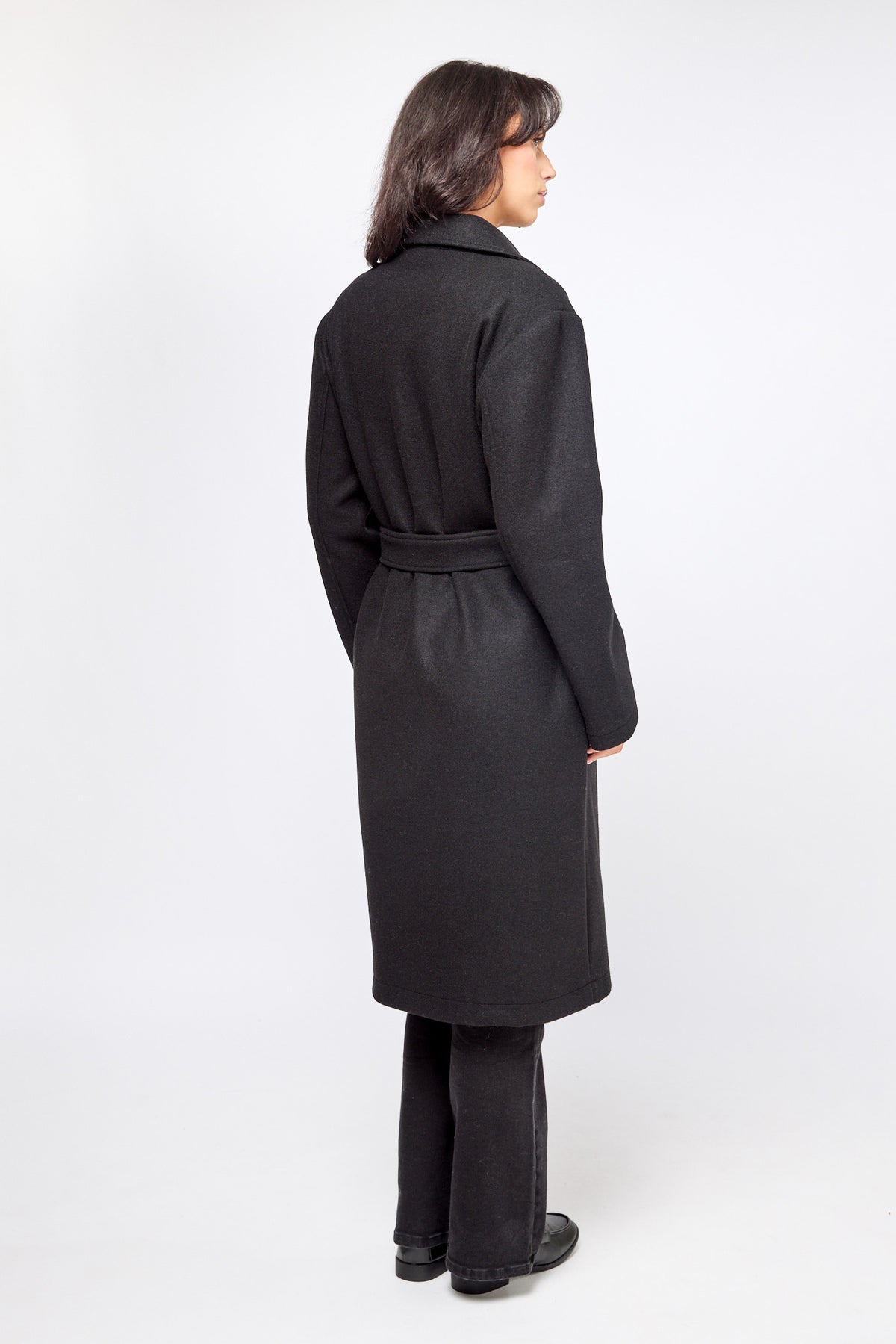 Melton Tie-Belt Coat