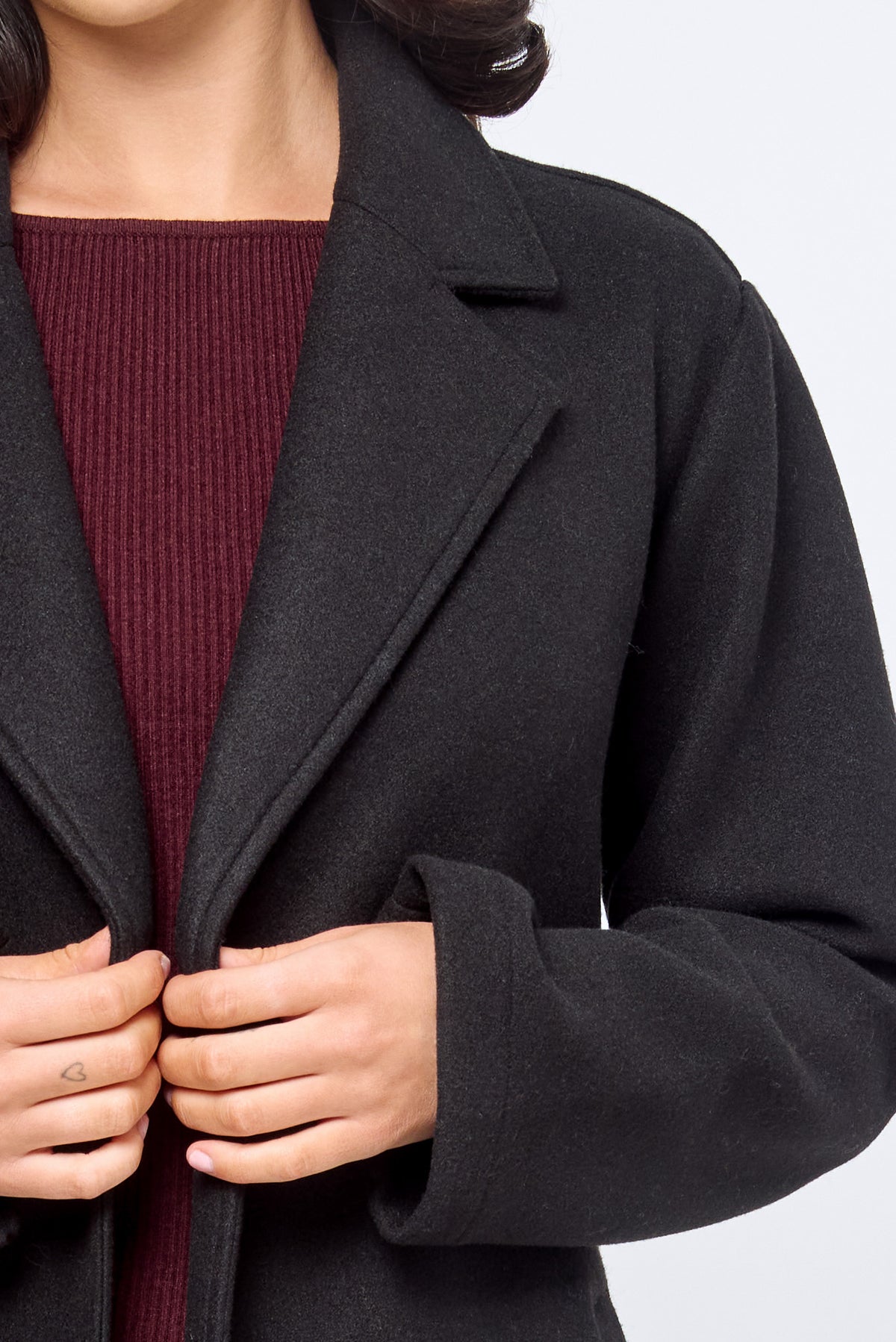 Melton Tie-Belt Coat