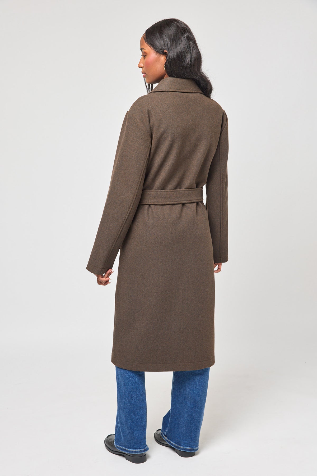 Melton Tie-Belt Coat