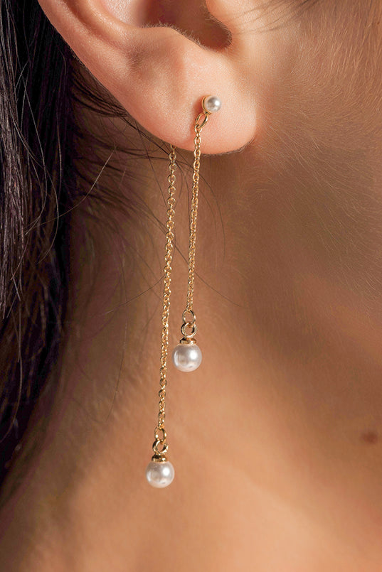 Boucles d&#39;oreilles pendantes perles