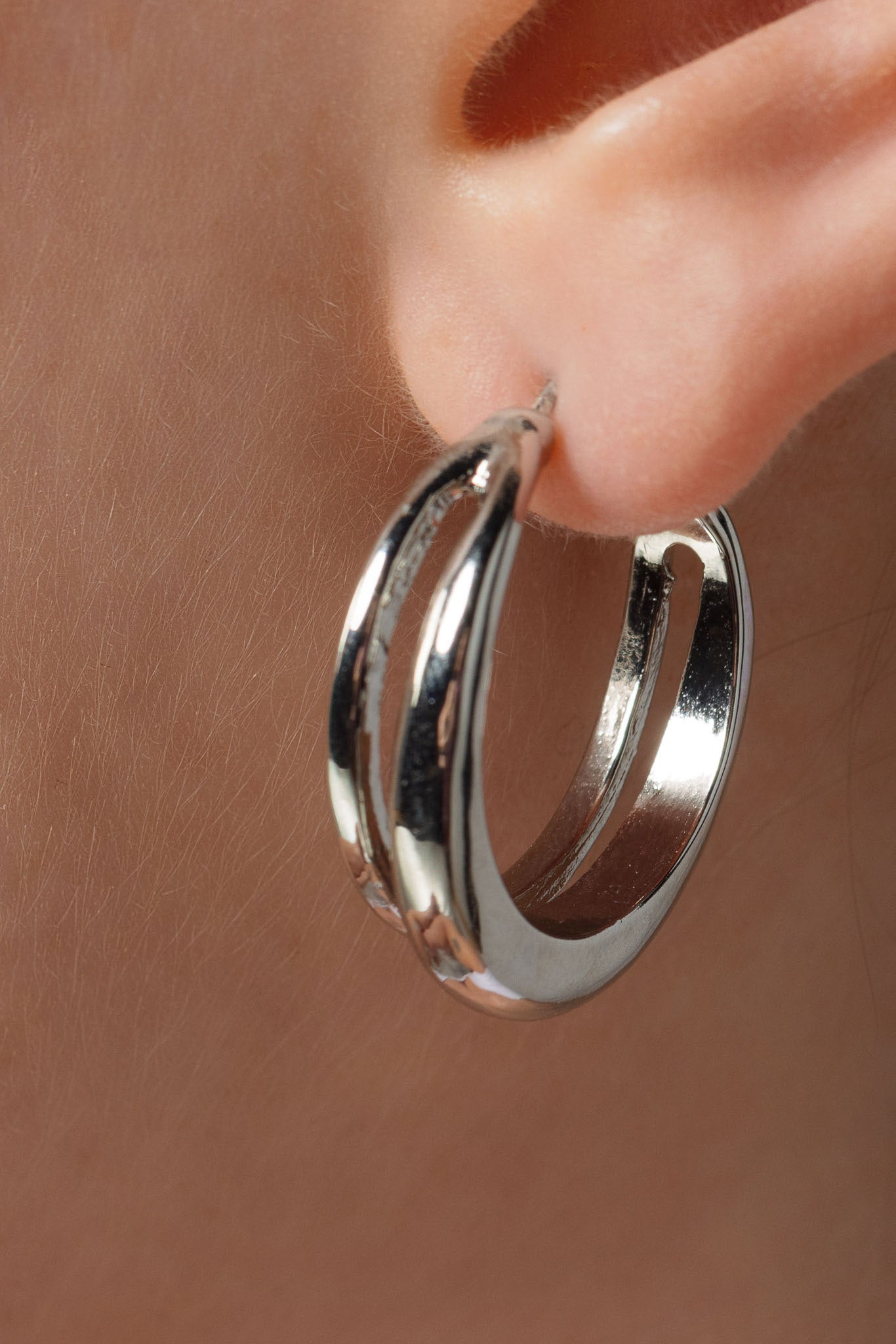 Double Loop Hoop Earrings