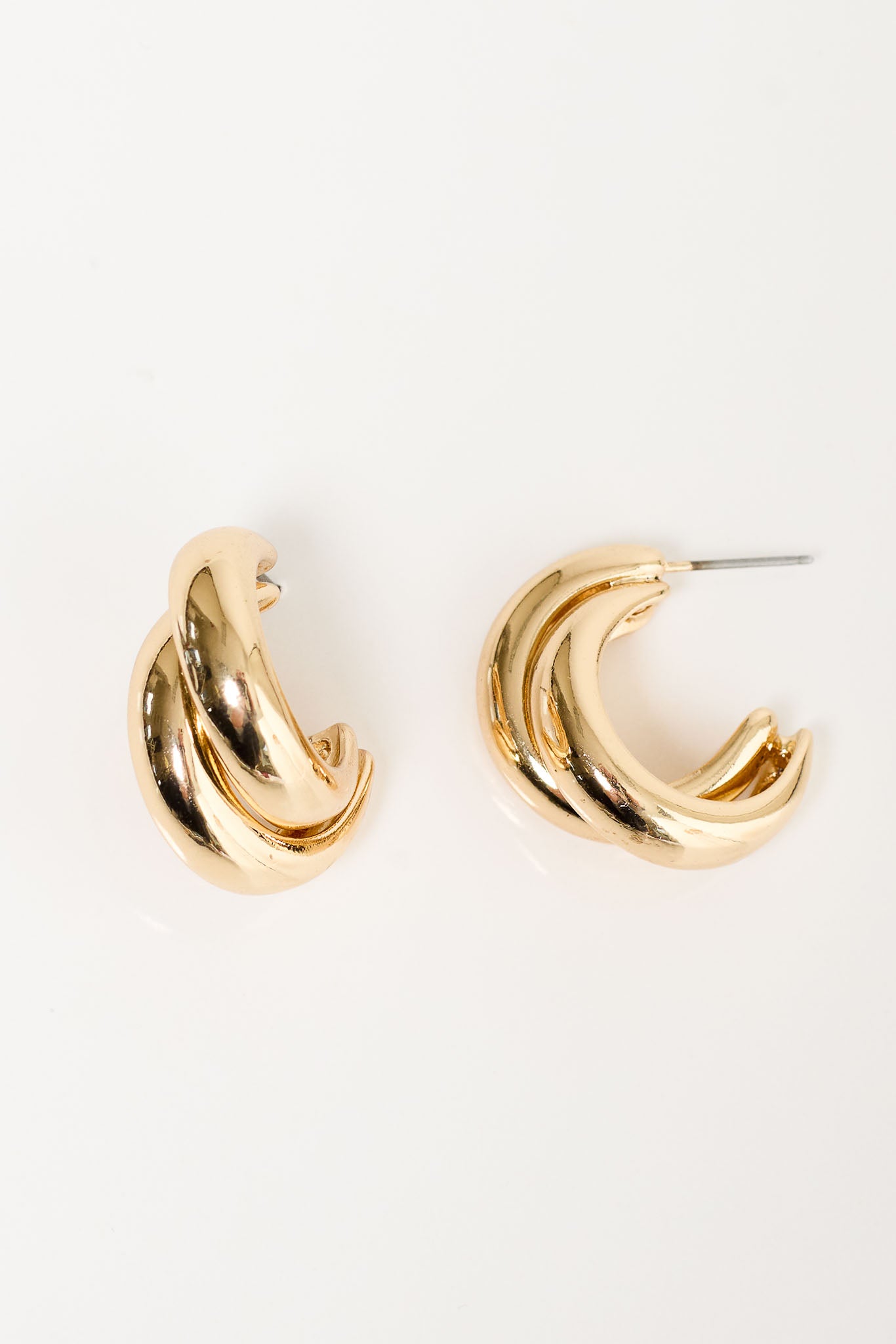 Overlap Hoop Earings